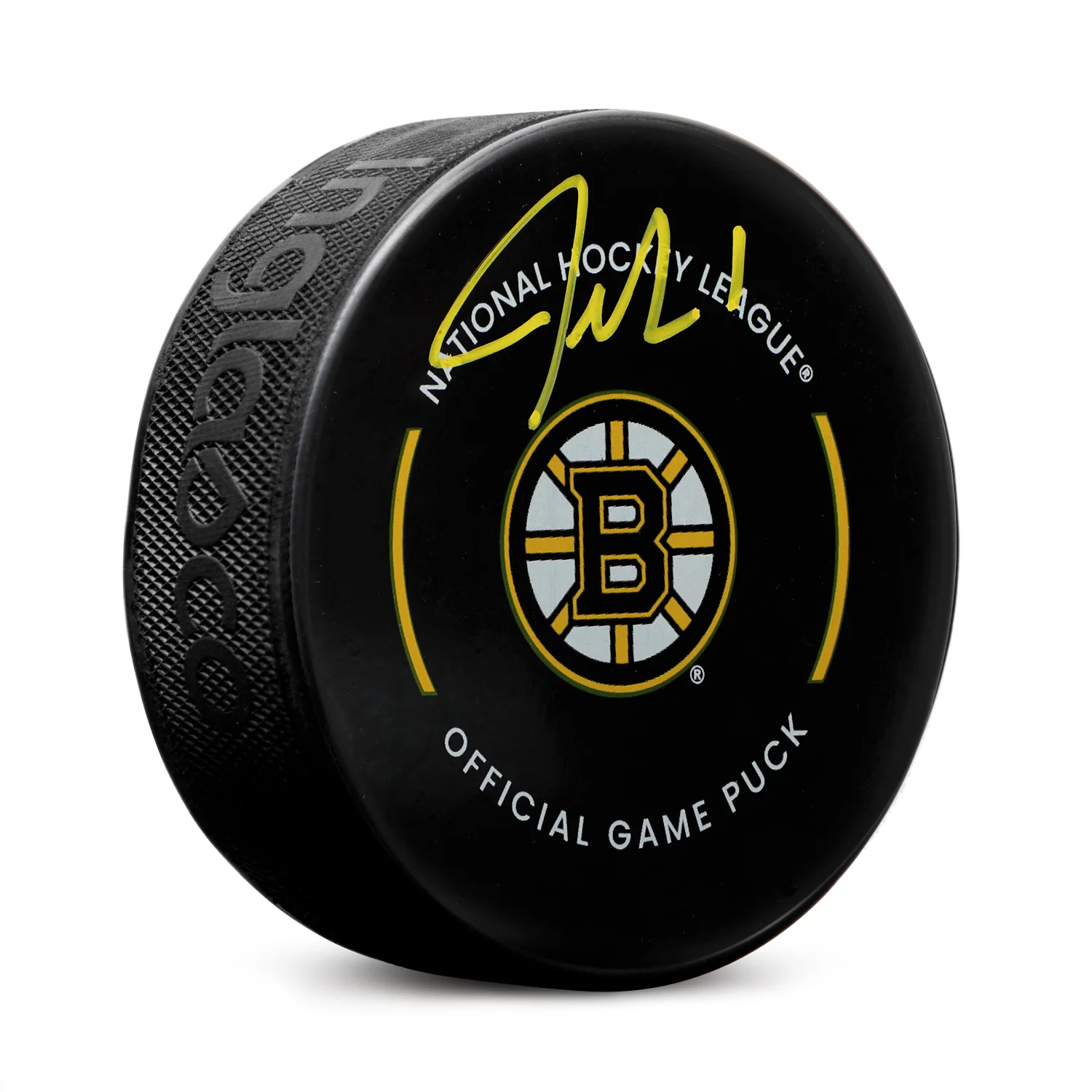 Jeremy Swayman Signed Boston Bruins Official Game Puck