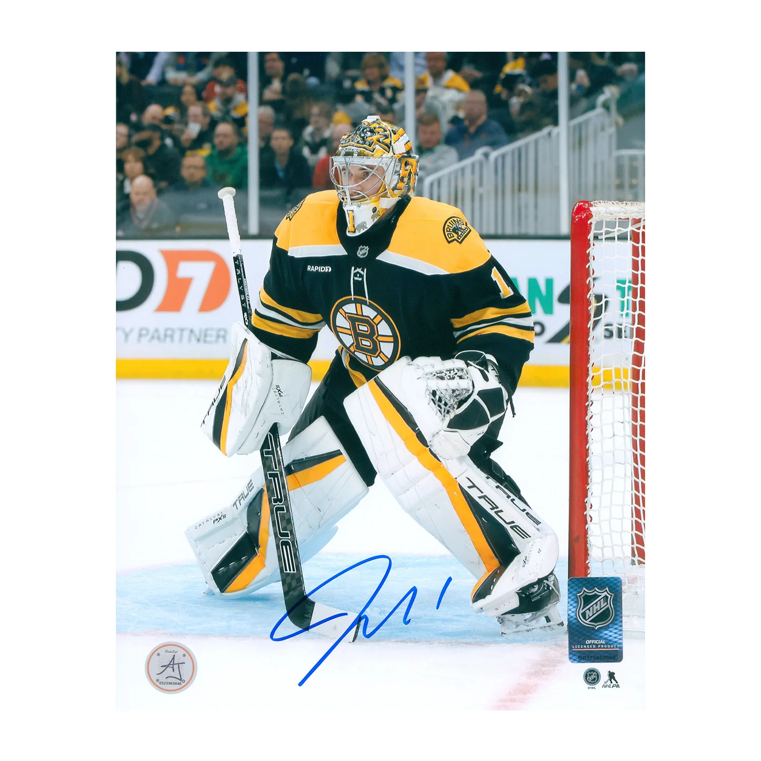 Jeremy Swayman Autographed Boston Bruins Goalie 8x10 Photo