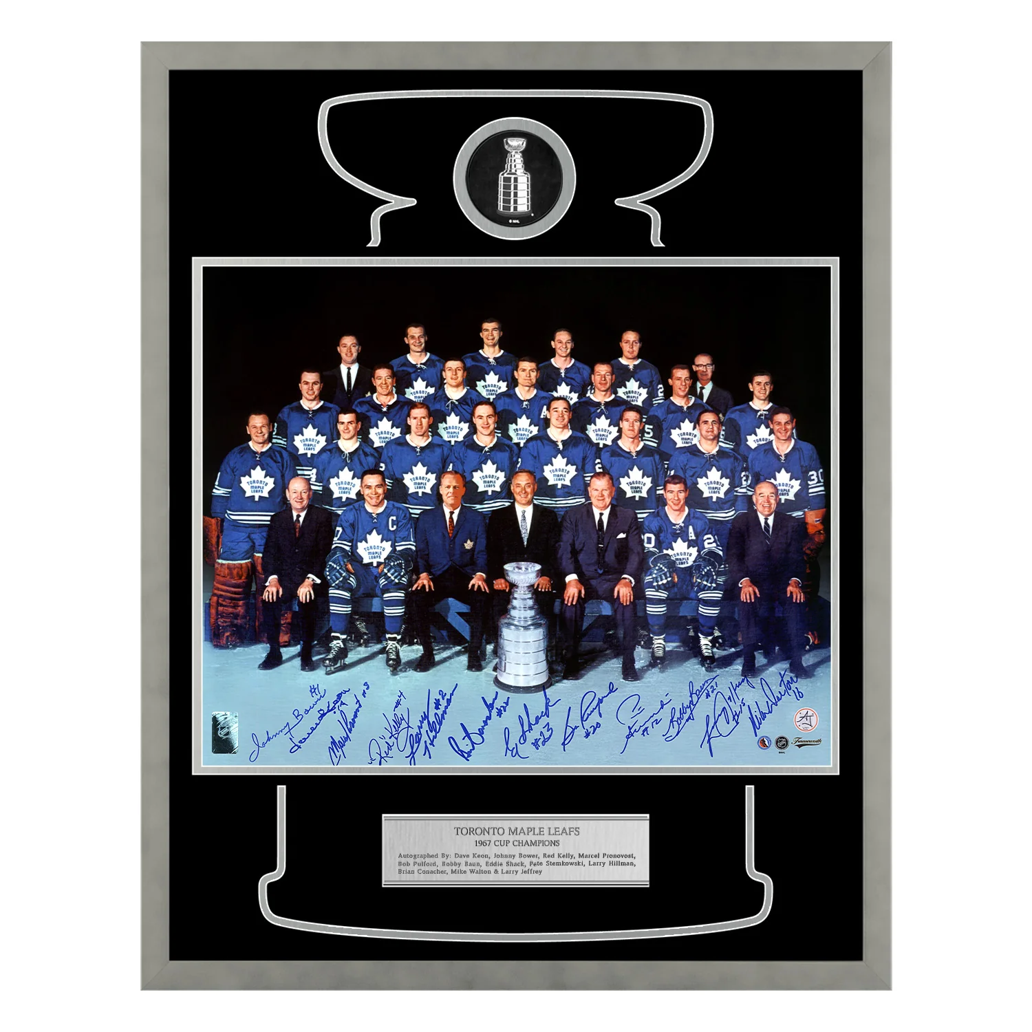 Toronto Maple Leafs 12 Player Team Signed 1967 Cup Champions 24x30 Frame