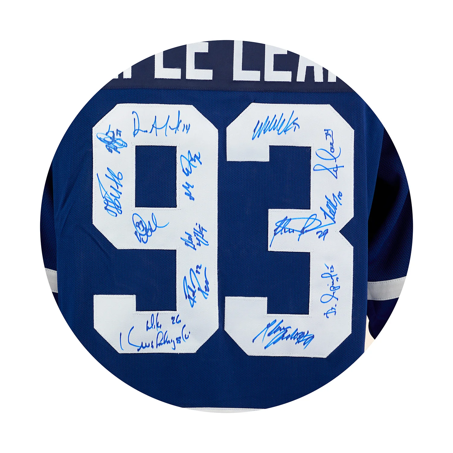 Toronto Maple Leafs 14 Player Team Signed 1993 Playoffs Reebok Jersey #80/93 - Image 3