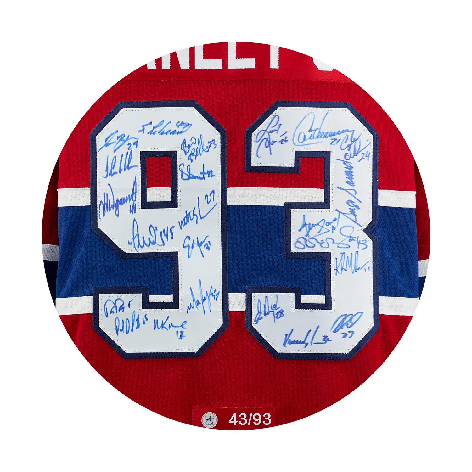 Montreal Canadiens 23 Player Team Signed 1993 Stanley Cup Jersey #43/93 - Image 3