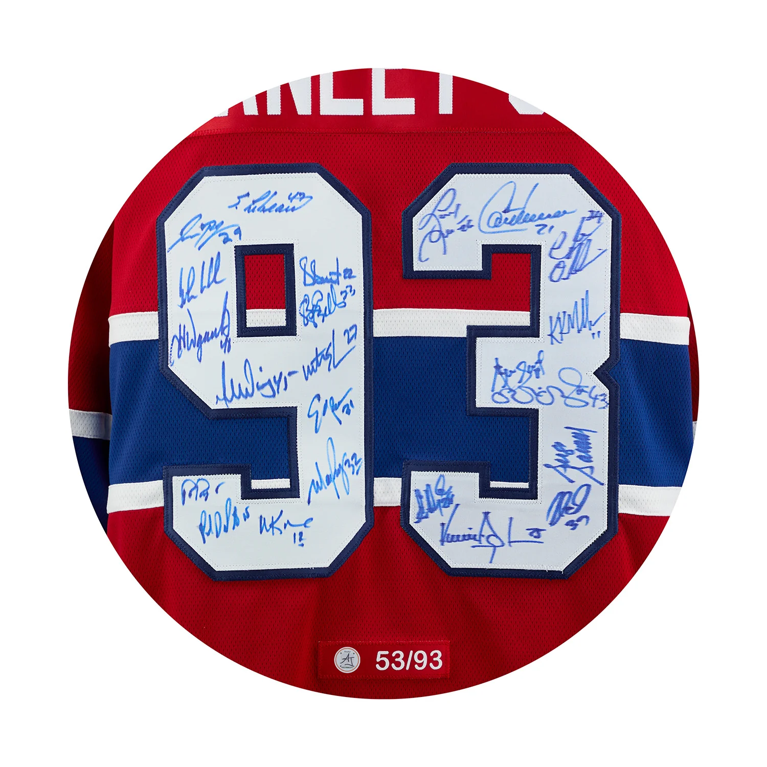 Montreal Canadiens 23 Player Team Signed 1993 Stanley Cup Jersey #53/93 - Image 3