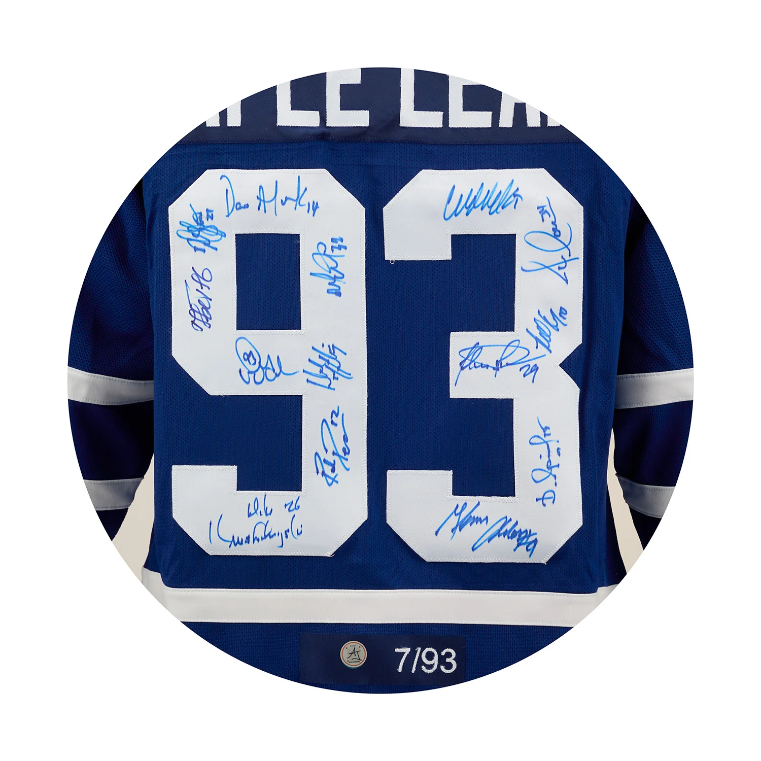 Toronto Maple Leafs 14 Player Team Signed 1993 Playoffs Reebok Jersey #7/93 - Image 3