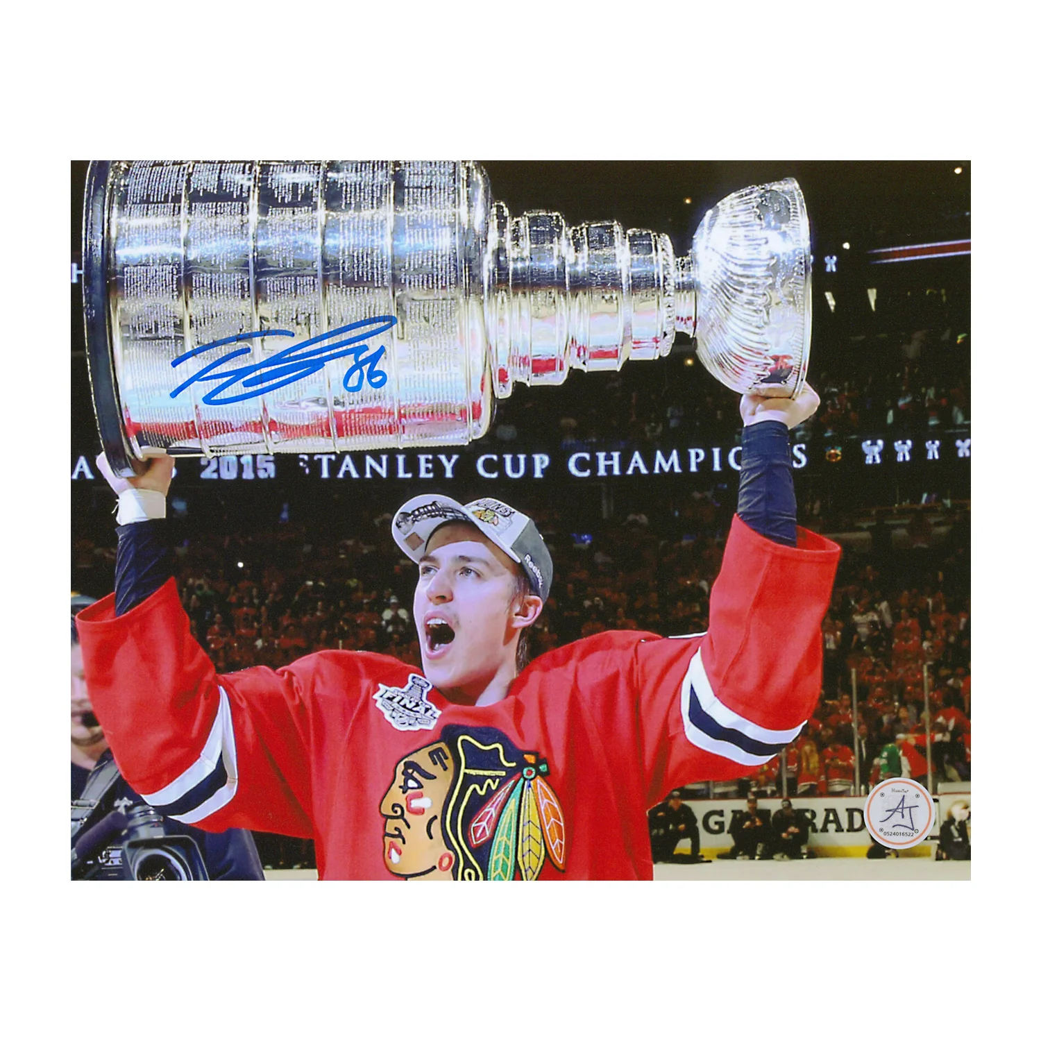 Teuvo Teravainen Signed Chicago Blackhawks 2015 Stanley Cup 8x10 Photo