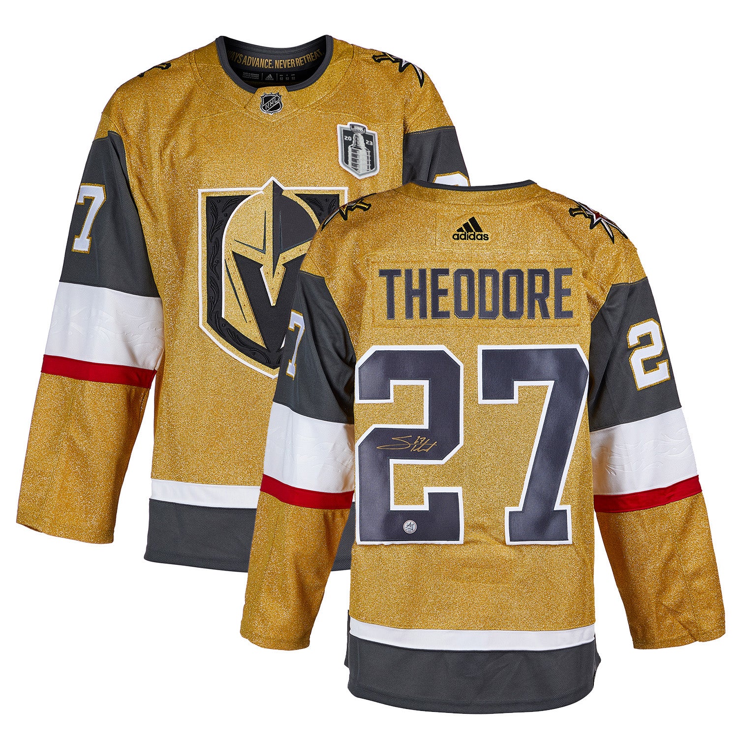 Shea Theodore Vegas Golden Knights Signed Stanley Cup adidas Jersey - Image 3