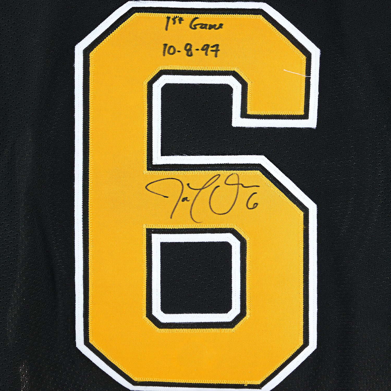 Joe Thornton Boston Bruins Signed & Dated 1st Game Vintage CCM Jersey #23/25 - Image 3