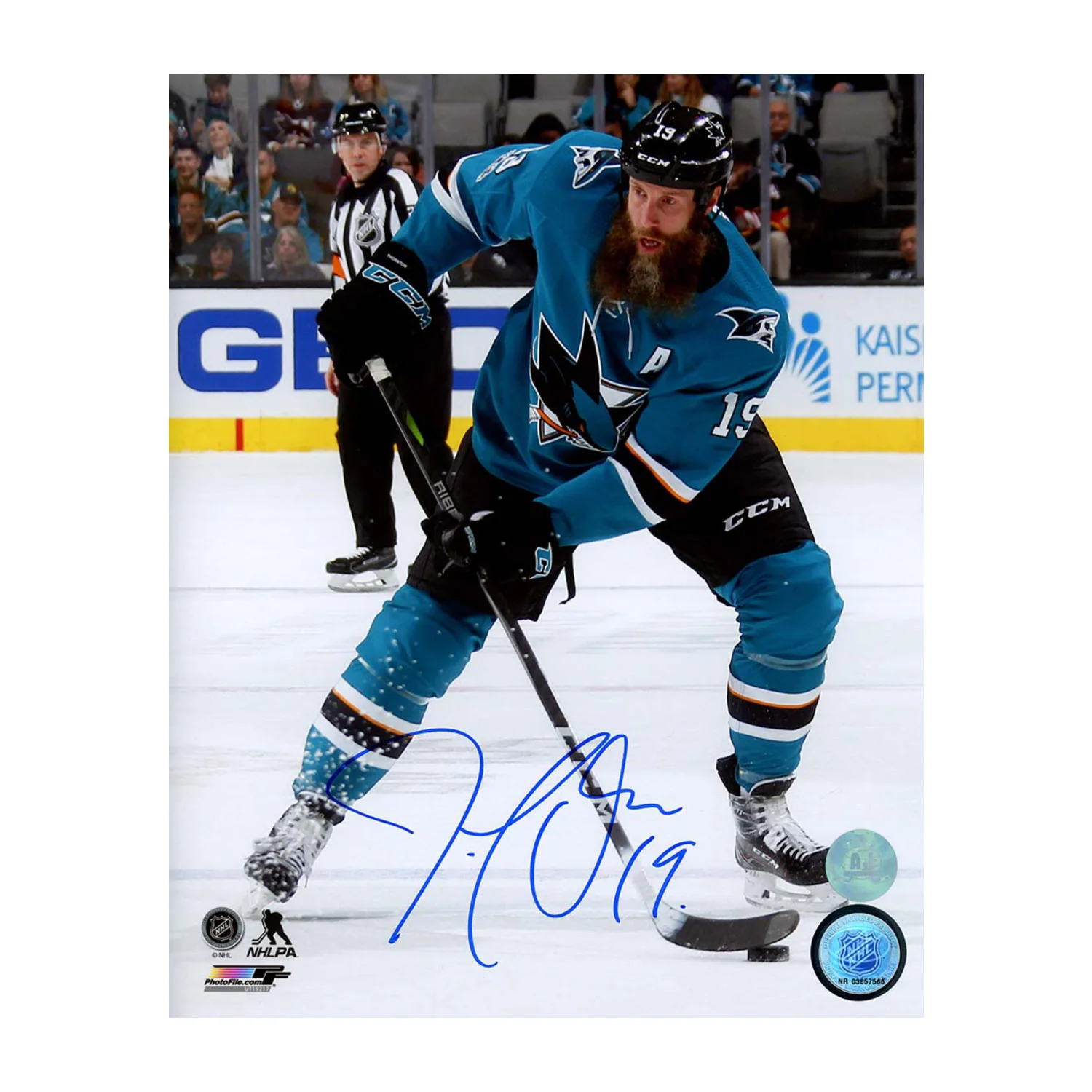 Joe Thornton Autographed San Jose Sharks Hockey 8x10 Photo