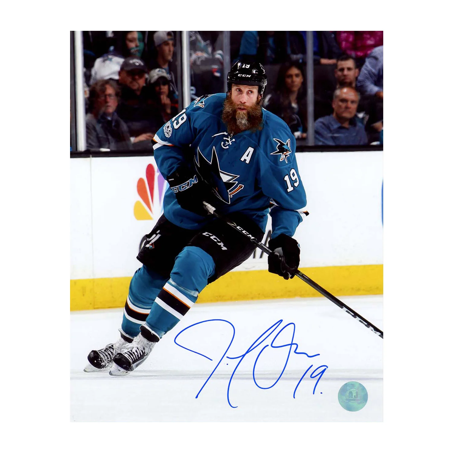 Joe Thornton Signed San Jose Sharks Game Action 8x10 Photo