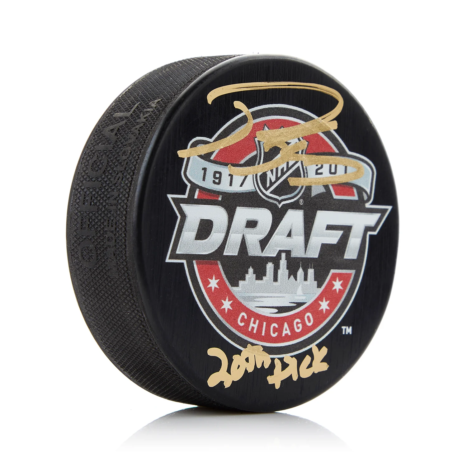 Robert Thomas Signed 2017 NHL Entry Draft Puck with 20th Pick Note