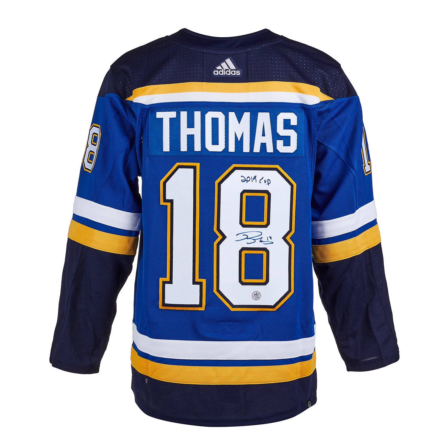 Robert Thomas St Louis Blues Signed 2019 Stanley Cup adidas Jersey