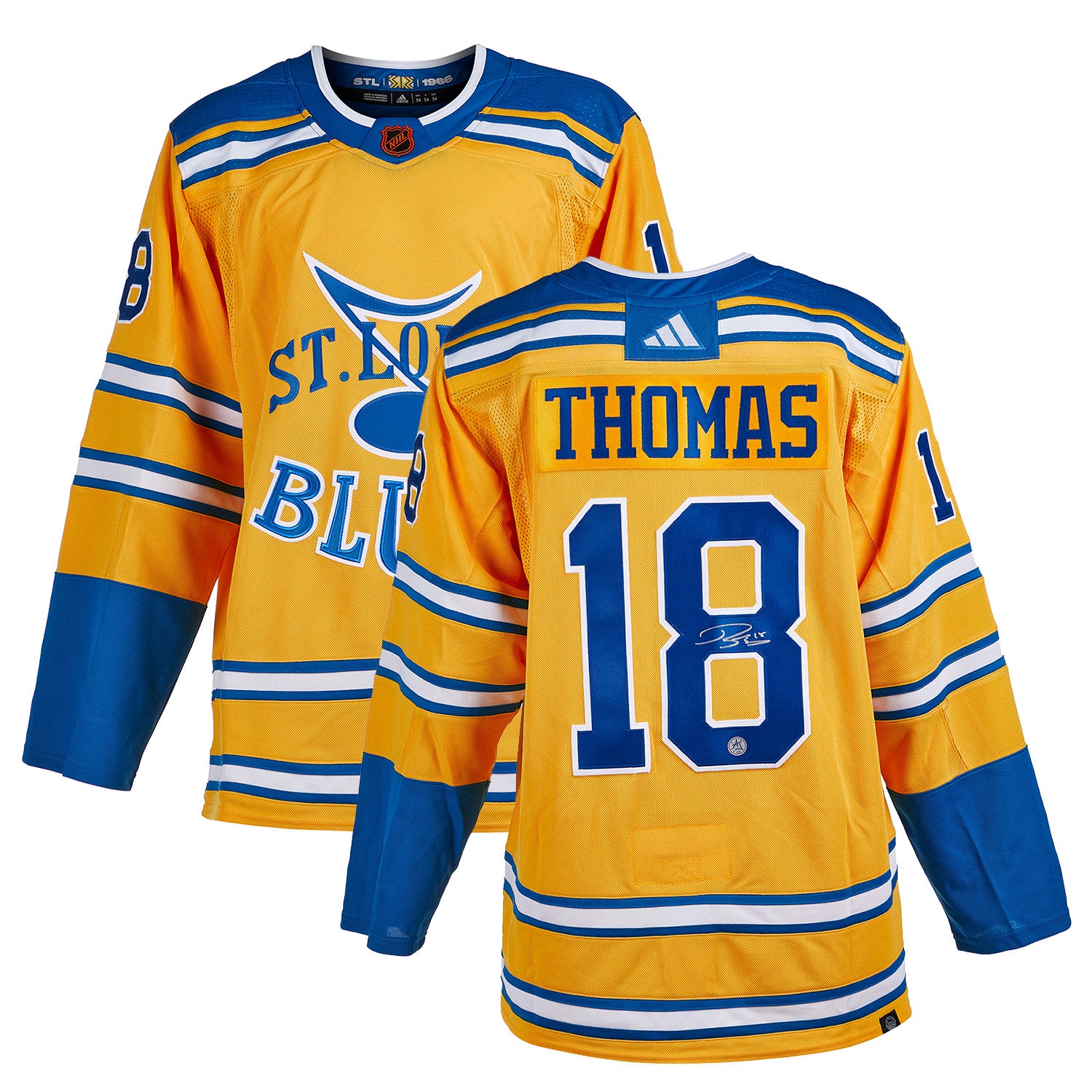 Robert Thomas Signed St Louis Blues Reverse Retro 2.0 adidas Jersey - Image 3