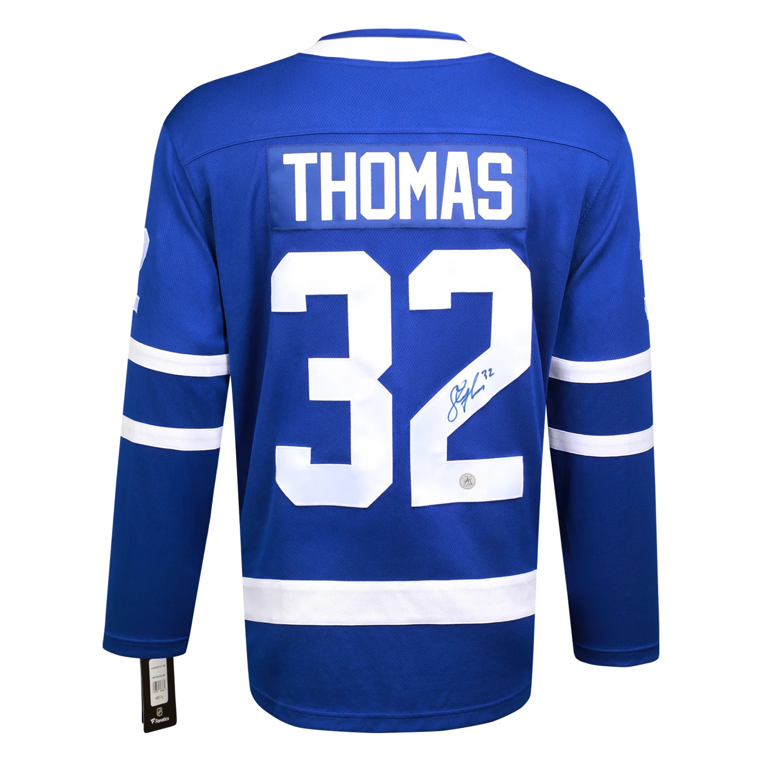 Steve Thomas Autographed Toronto Maple Leafs Blue Fanatics Jersey