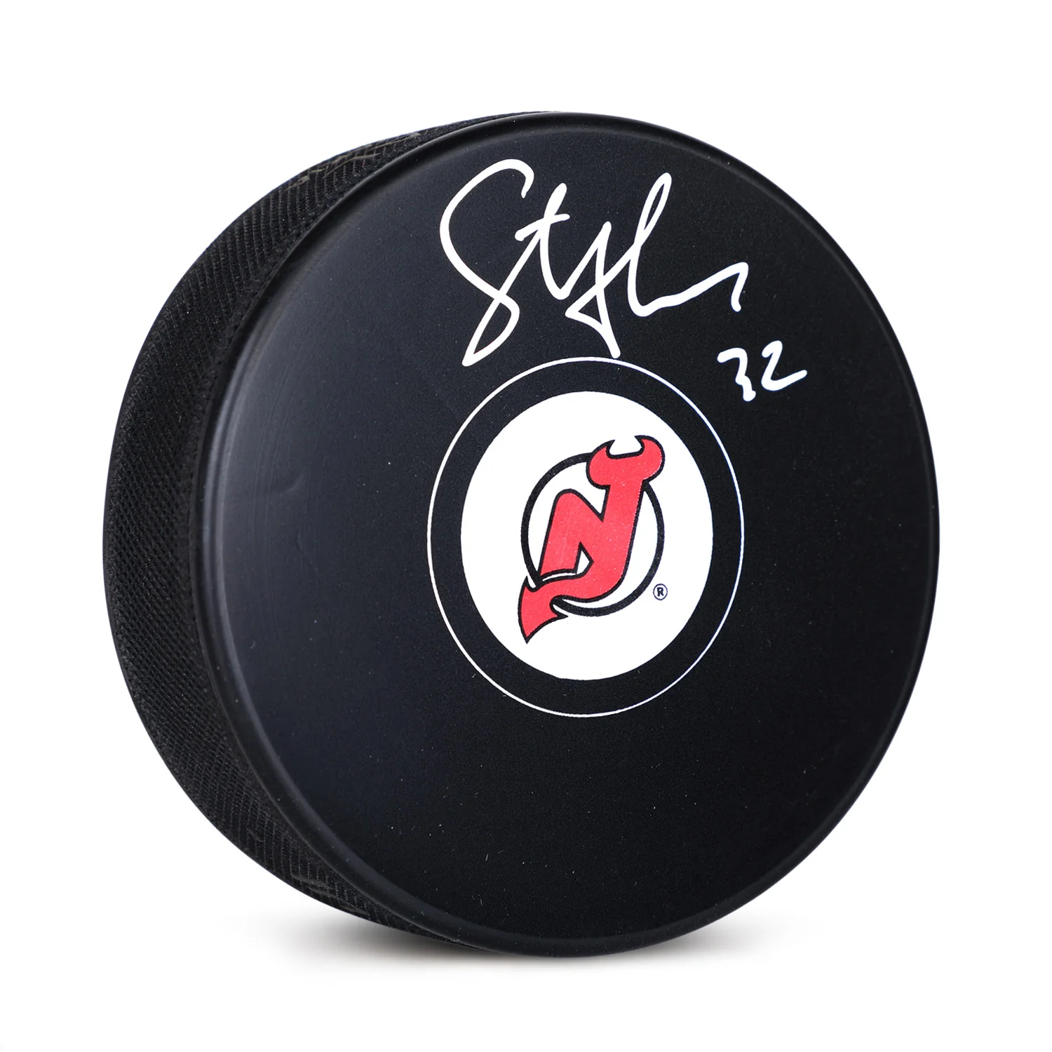 Steve Thomas Signed New Jersey Devils Hockey Puck