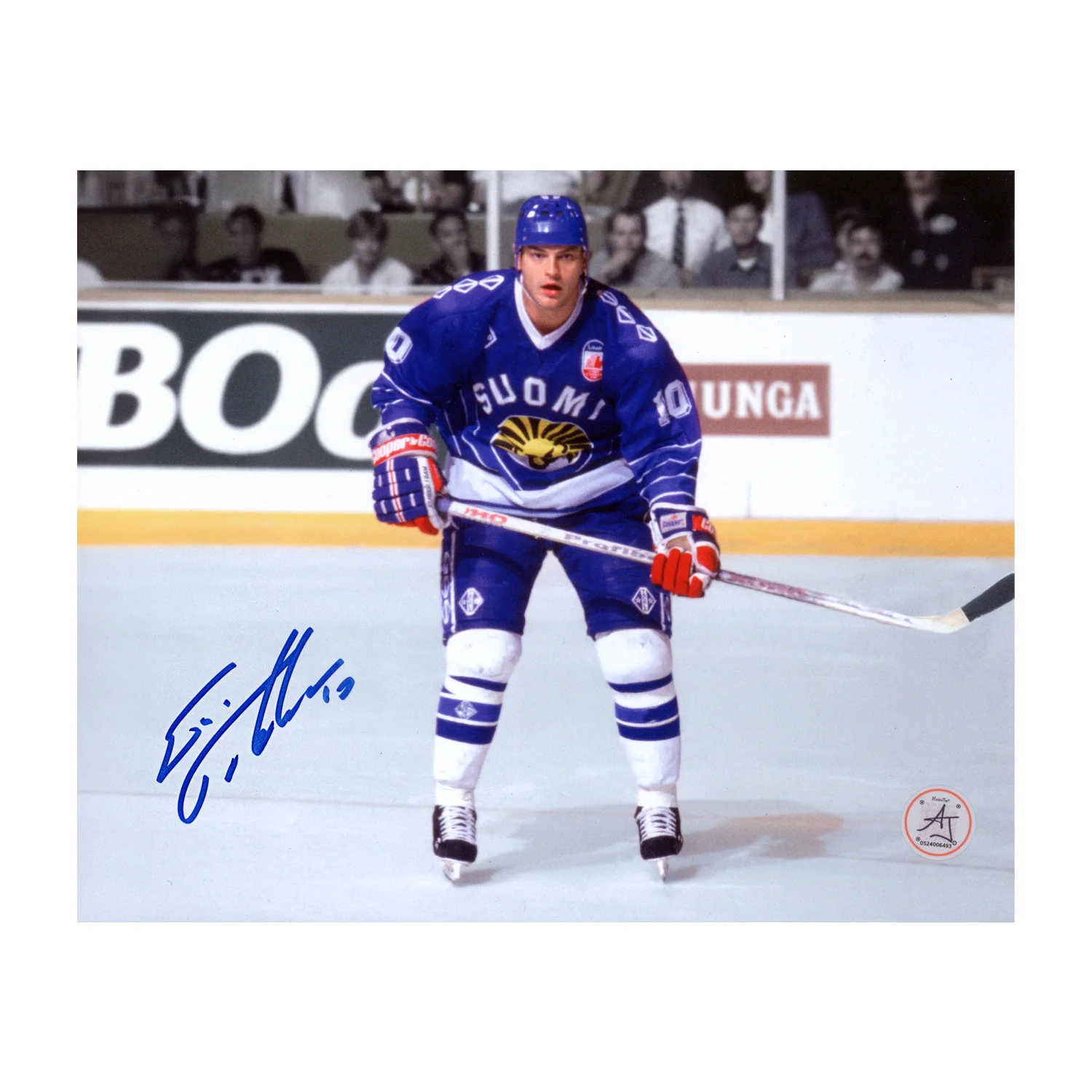 Esa Tikkanen Autographed Team Finland Canada Cup Tournament 8x10 Photo