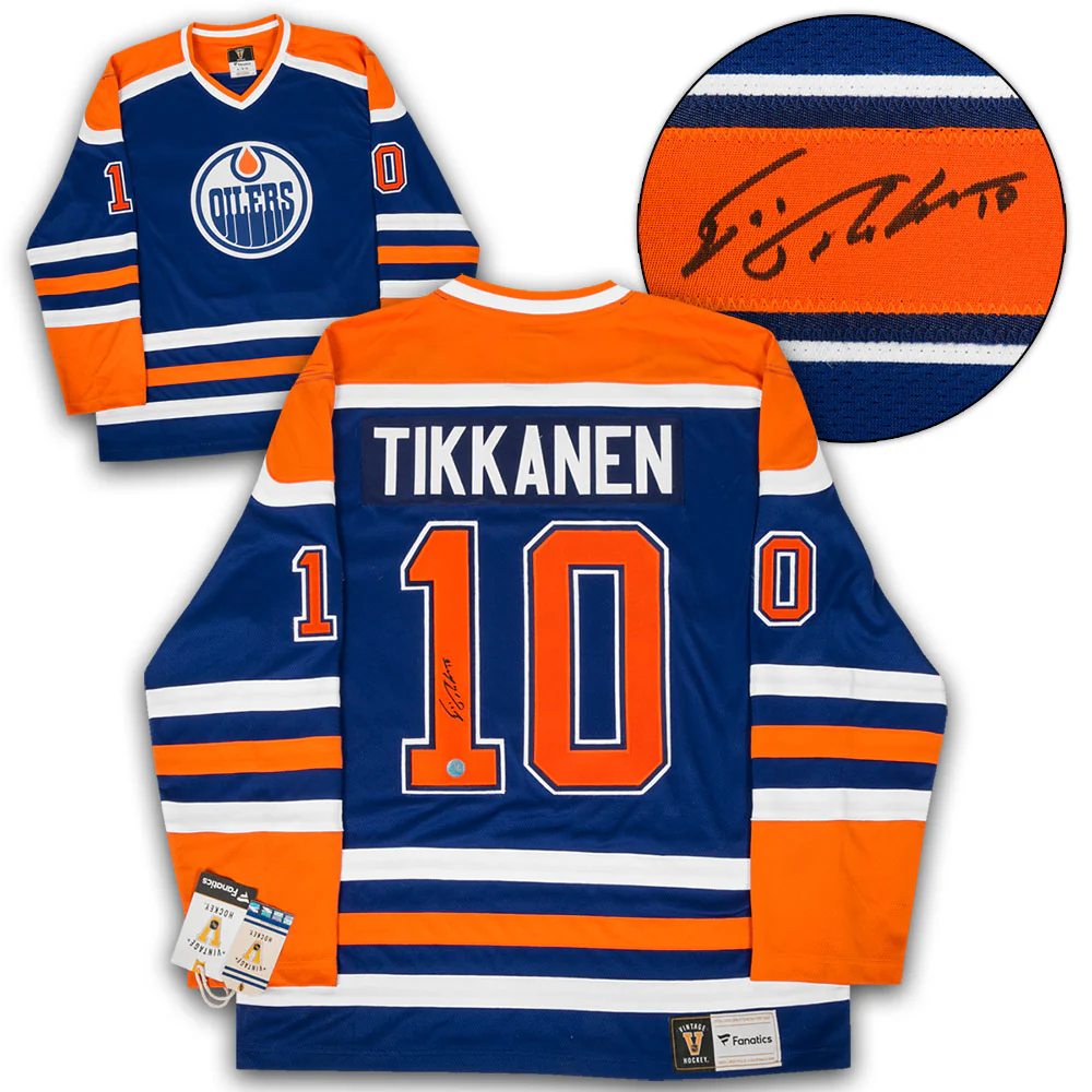 Esa Tikkanen Autographed Edmonton Oilers Throwback Fanatics Jersey