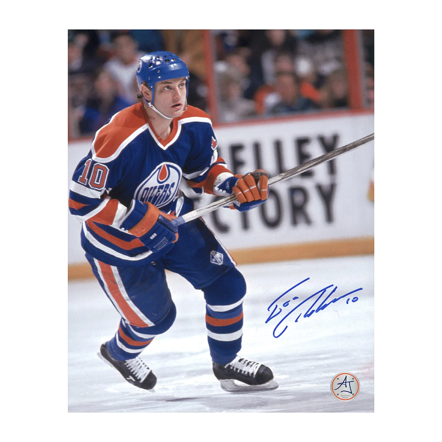 Esa Tikkanen Autographed Edmonton Oilers Game Action 8x10 Photo