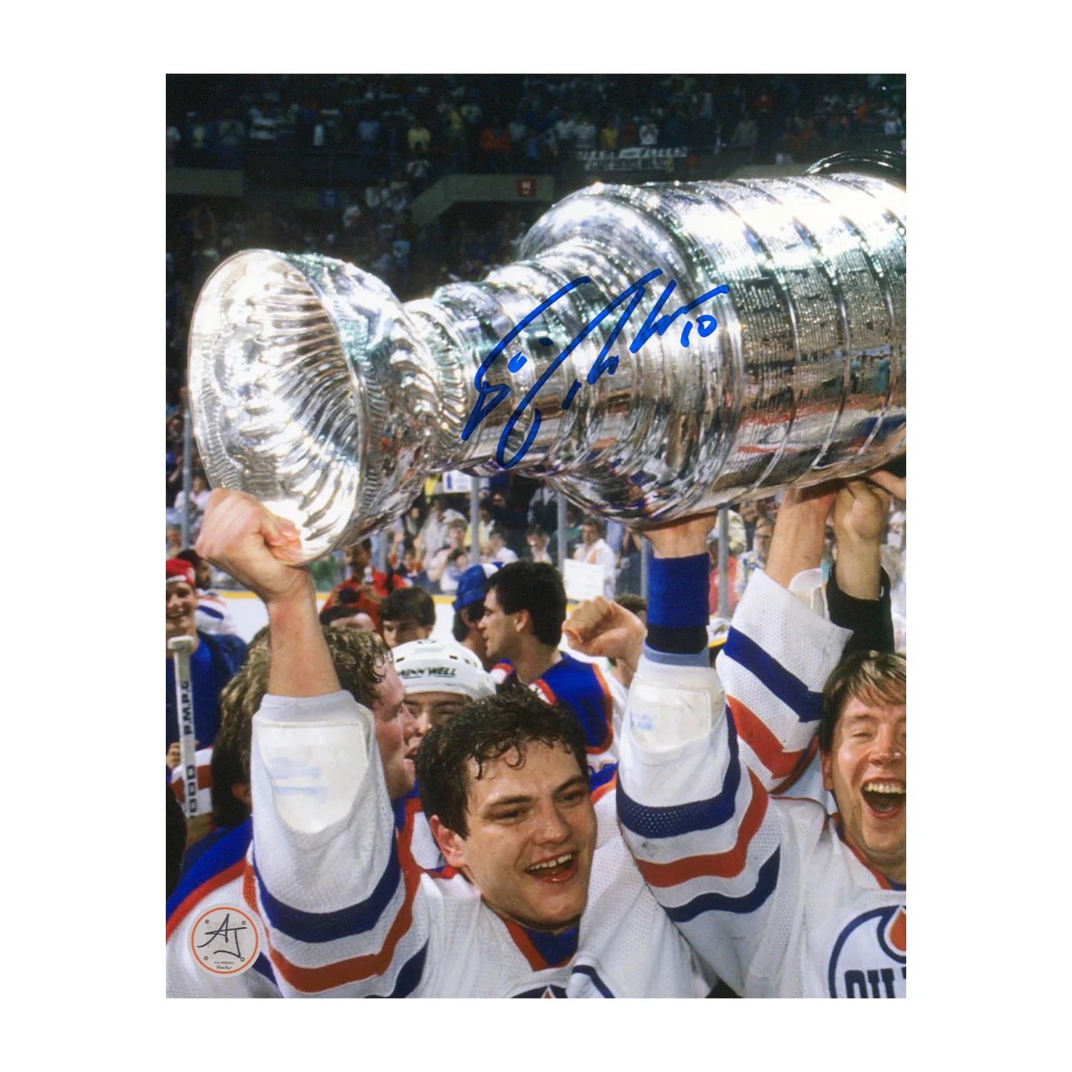 Esa Tikkanen Signed Edmonton Oilers 1987 Stanley Cup 8x10 Photo