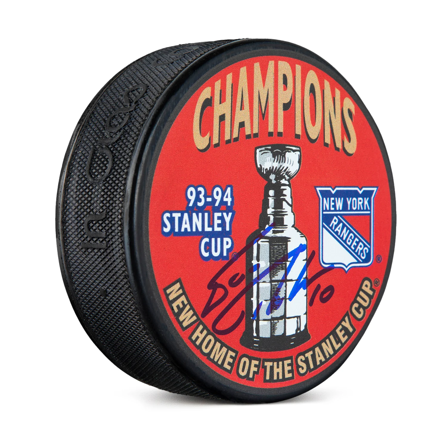 Esa Tikkanen Signed New York Rangers 1994 Stanley Cup Champions Puck