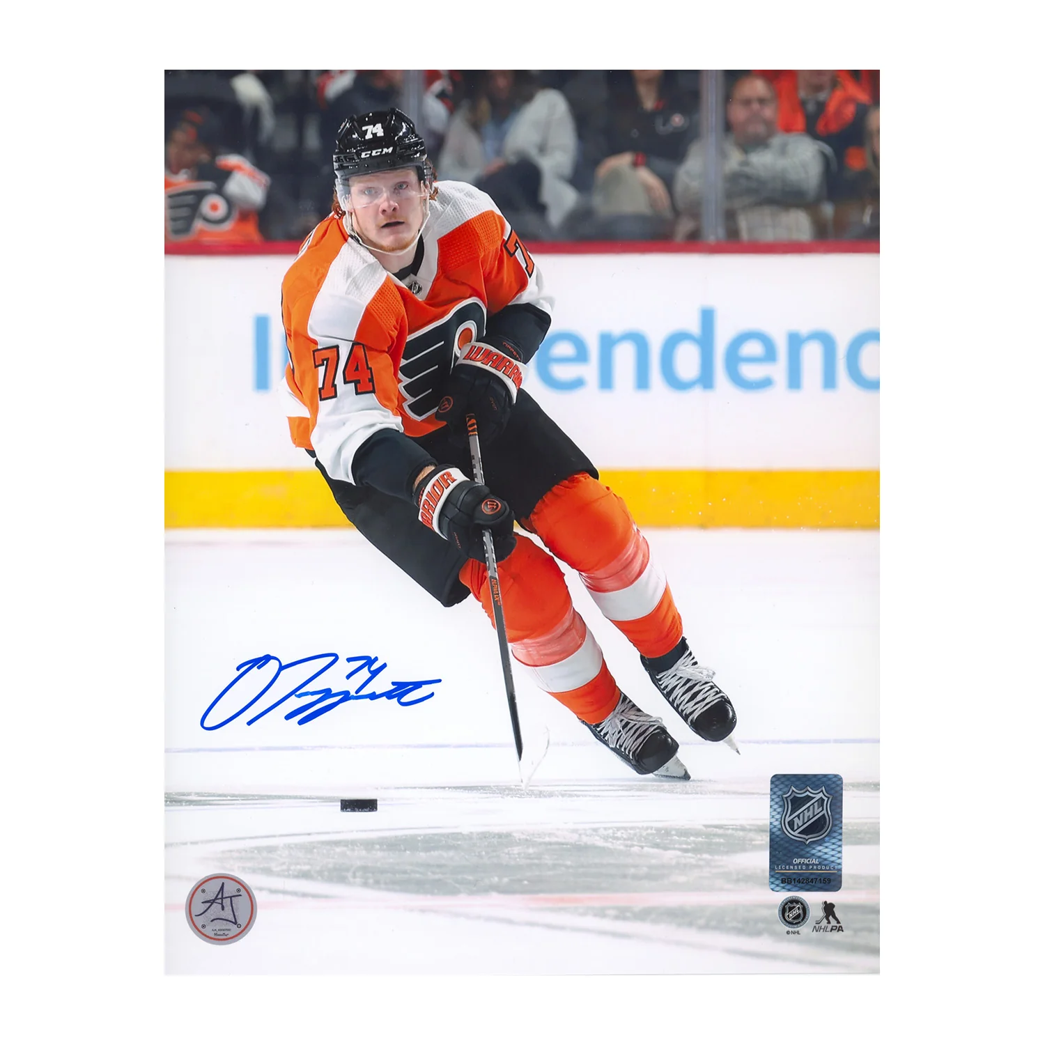 Owen Tippett Autographed Philadelphia Flyers Hockey 8x10 Photo
