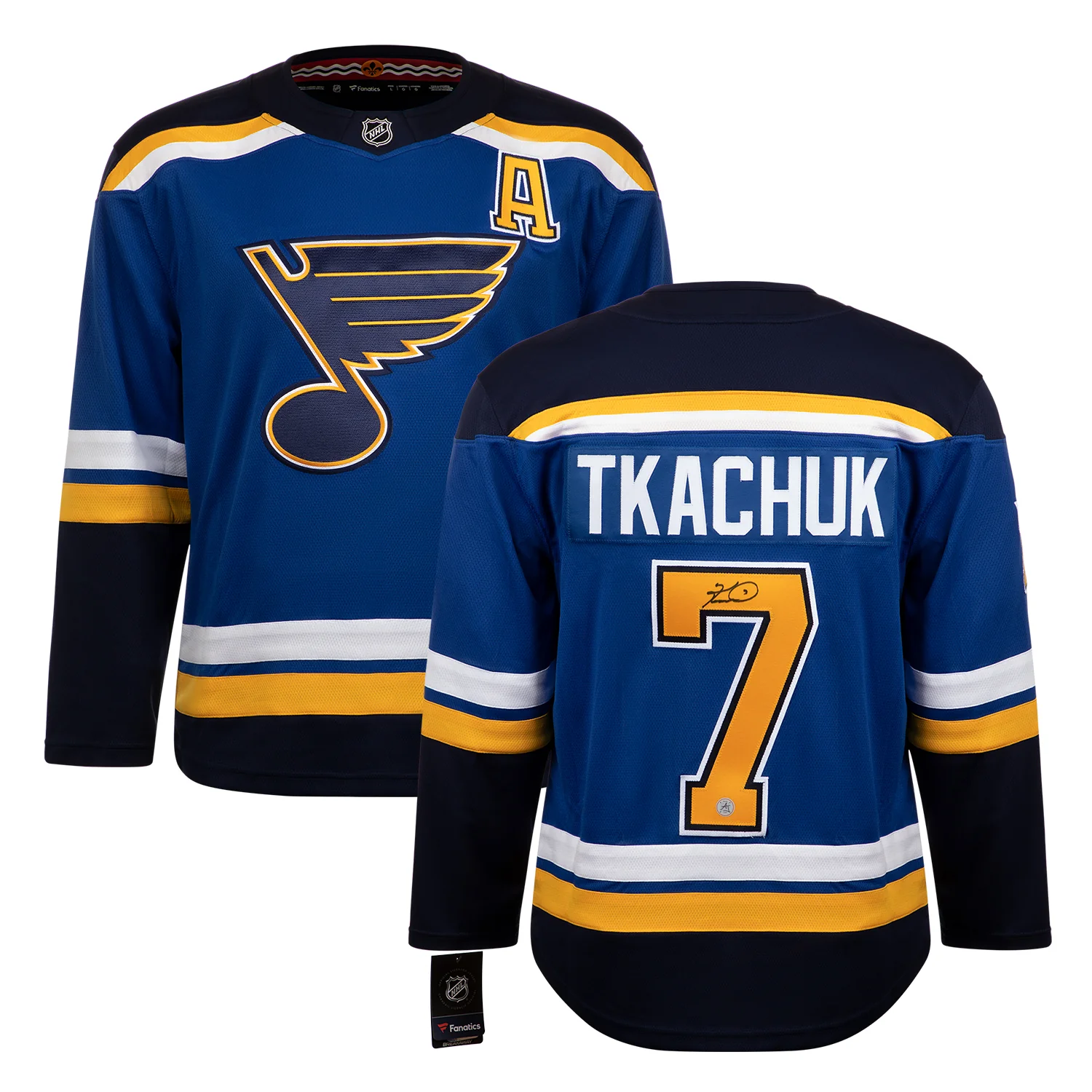 Keith Tkachuk Autographed St Louis Blues Blue Fanatics Breakaway Jersey - Image 3