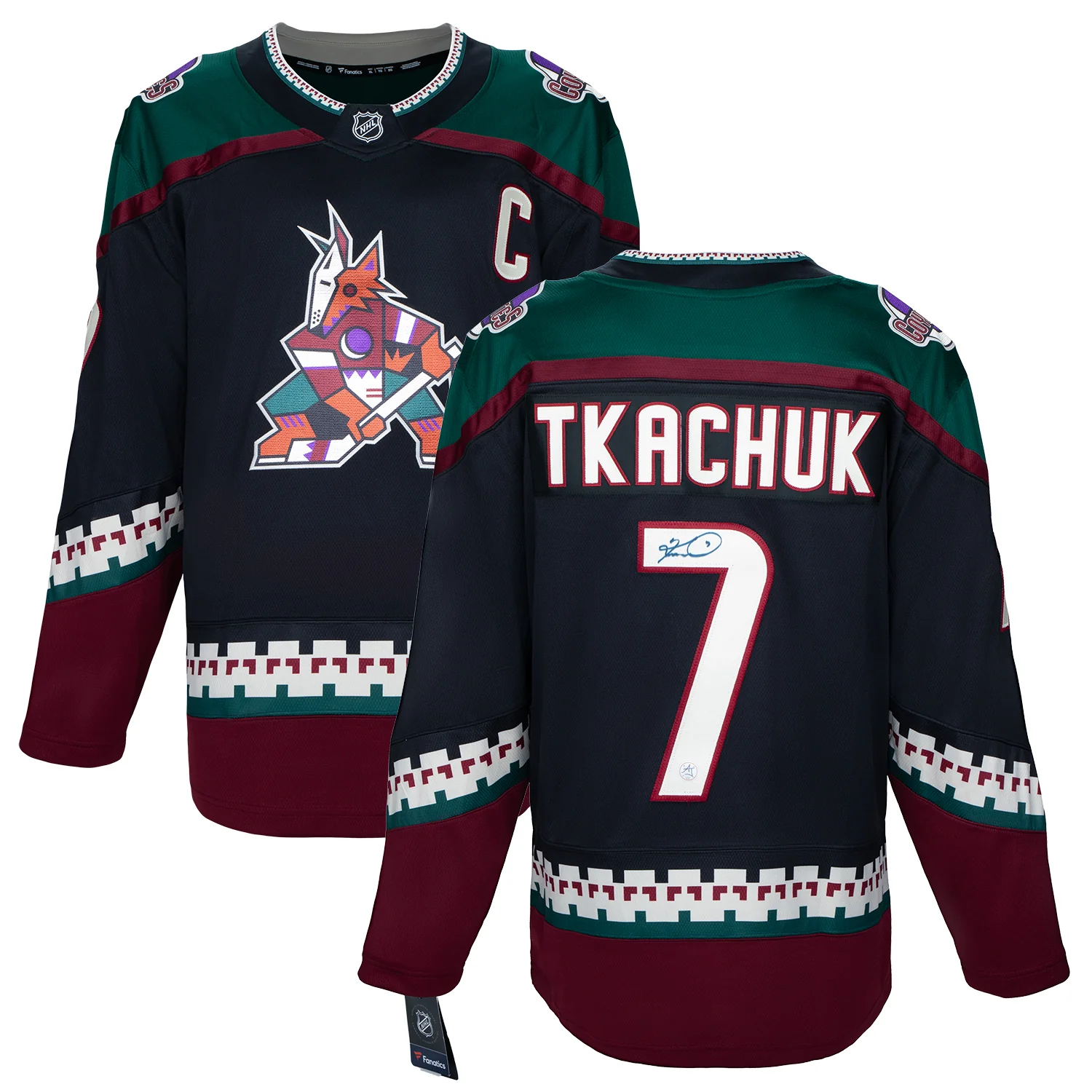 Keith Tkachuk Signed Arizona Coyotes Black Kachina Fanatics Breakaway Jersey - Image 3