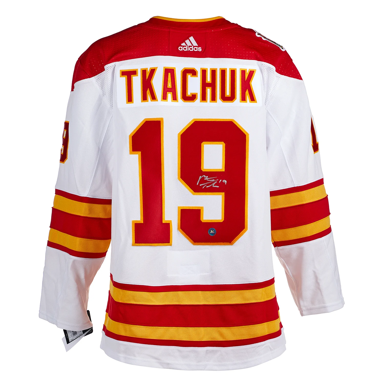 Matthew Tkachuk Calgary Flames Signed 2019 Heritage Classic adidas Jersey