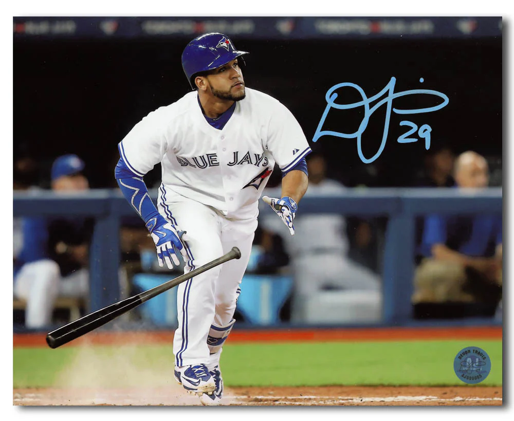 Devon Travis Autographed Toronto Blue Jays Baseball Hit 8x10 Photo