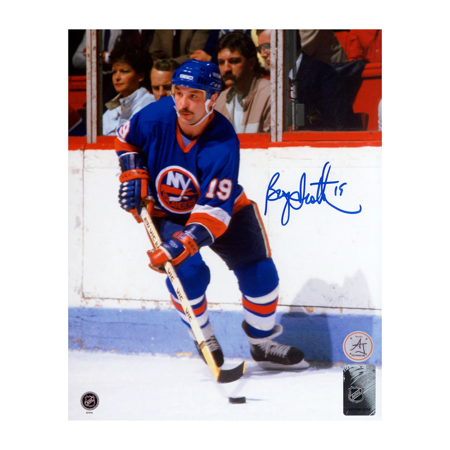Bryan Trottier Autographed New York Islanders Game Action 8x10 Photo