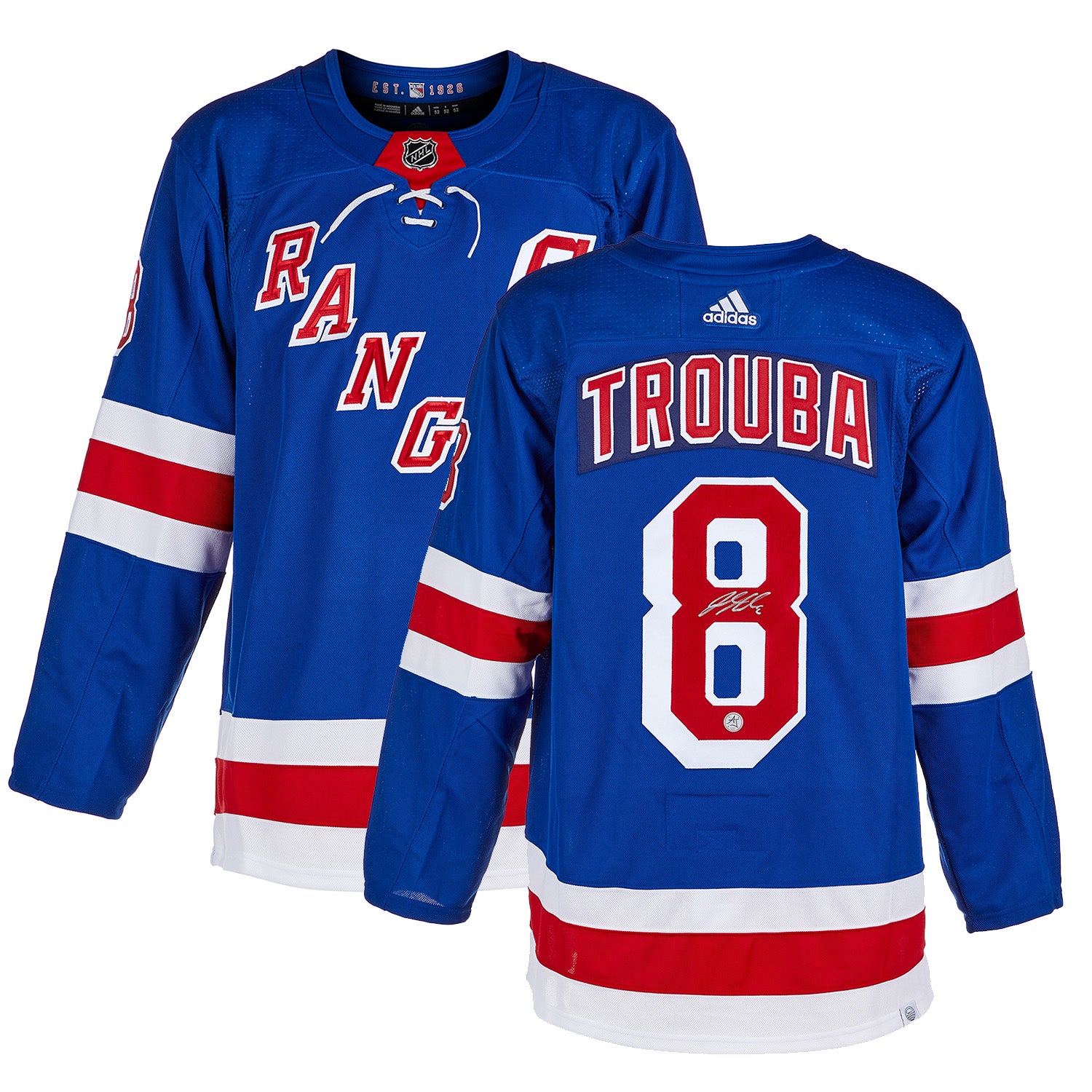 Jacob Trouba Autographed New York Rangers adidas Jersey - Image 3