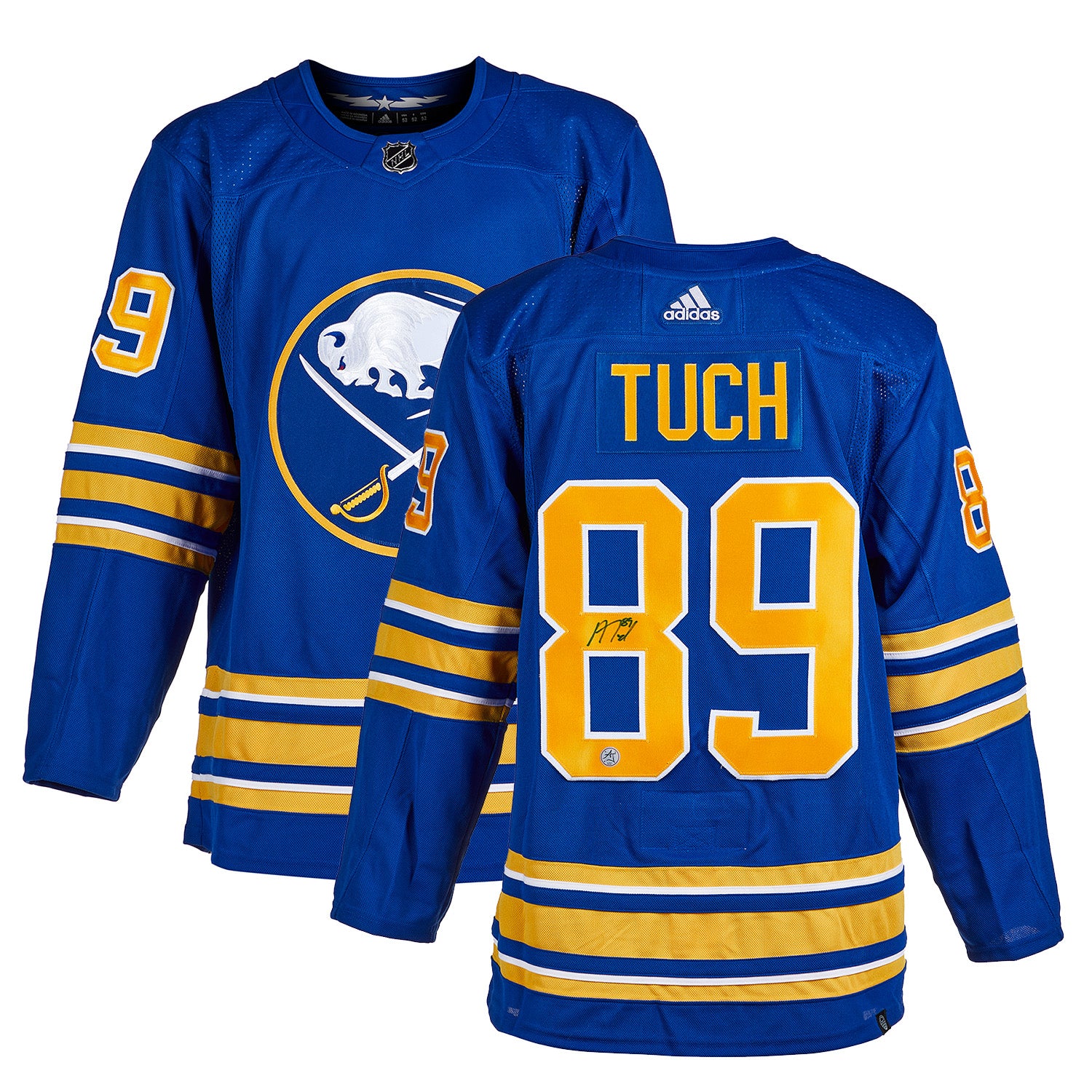 Alex Tuch Autographed Buffalo Sabres Blue adidas Jersey - Image 3