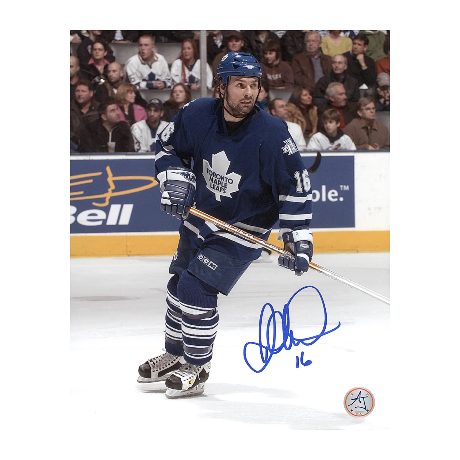 Darcy Tucker Autographed Toronto Maple Leafs Action 8x10 Photo