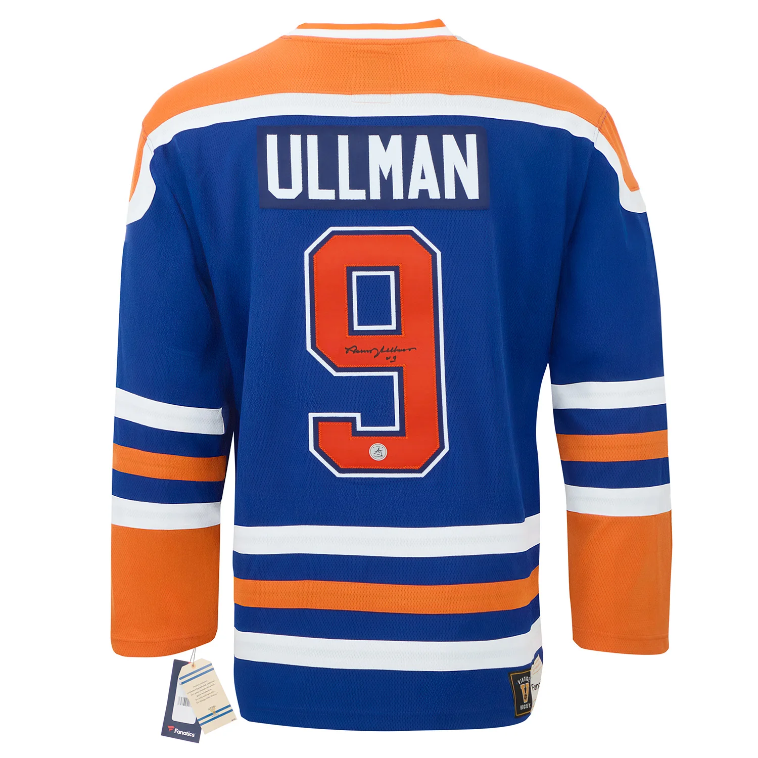 Norm Ullman Autographed Edmonton Oilers Fanatics Throwback Jersey