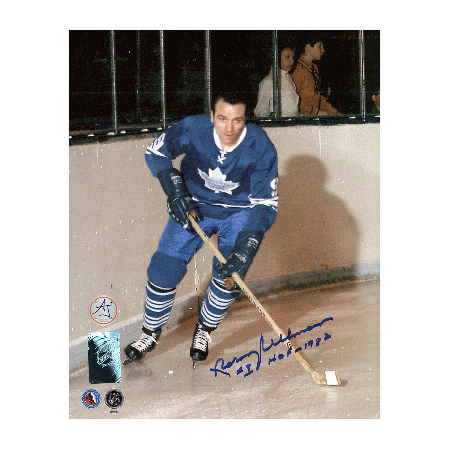 Norm Ullman Autographed Toronto Maple Leafs Game Action 8x10 Photo