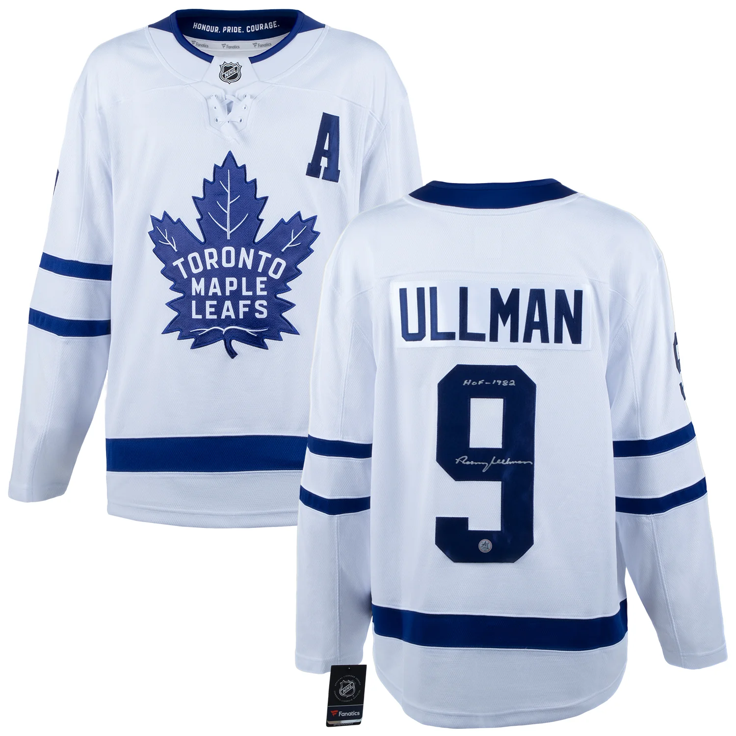 Norm Ullman Signed Toronto Maple Leafs White Fanatics Breakaway Jersey - Image 3