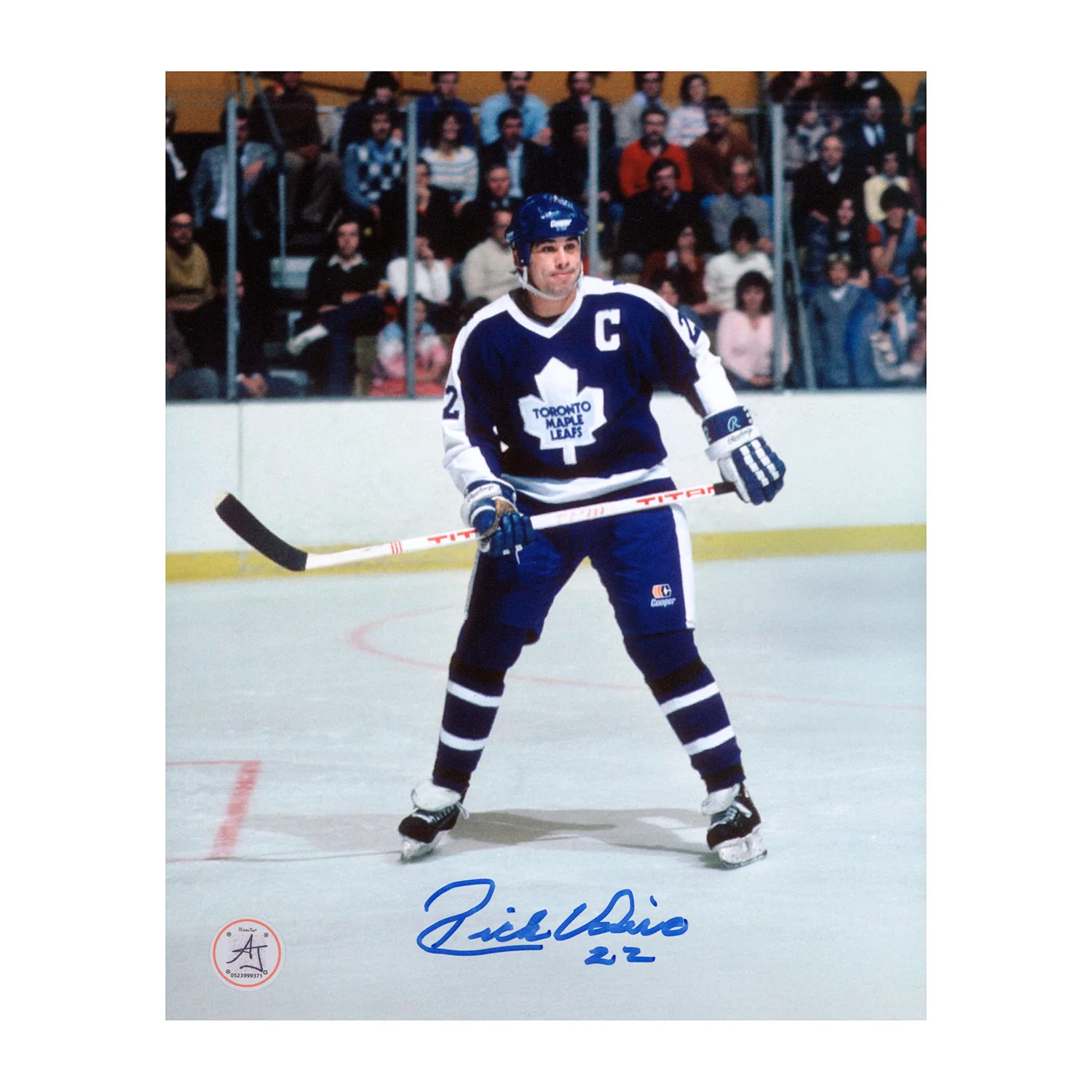 Rick Vaive Autographed Toronto Maple Leafs Captain 8x10 Photo