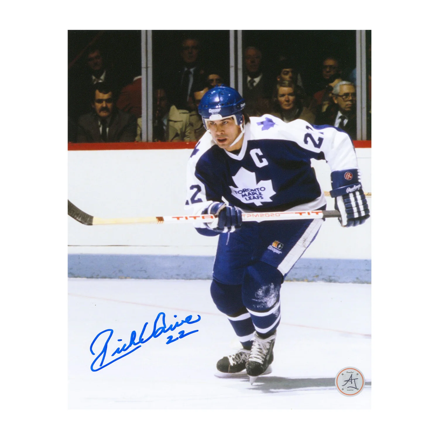 Rick Vaive Autographed Toronto Maple Leafs Game Action 8x10 Photo