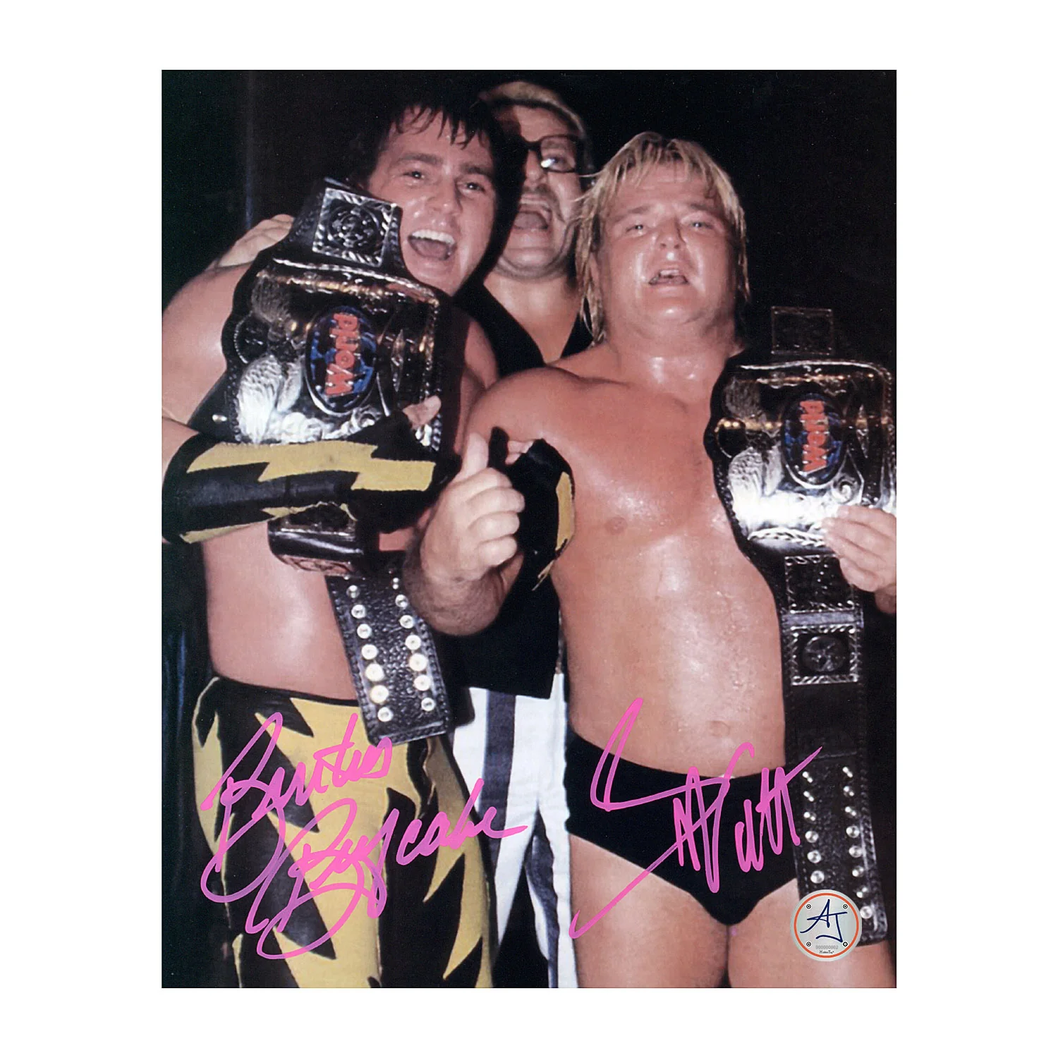Greg Valentine Dual Signed Wrestling 8x10 Photo