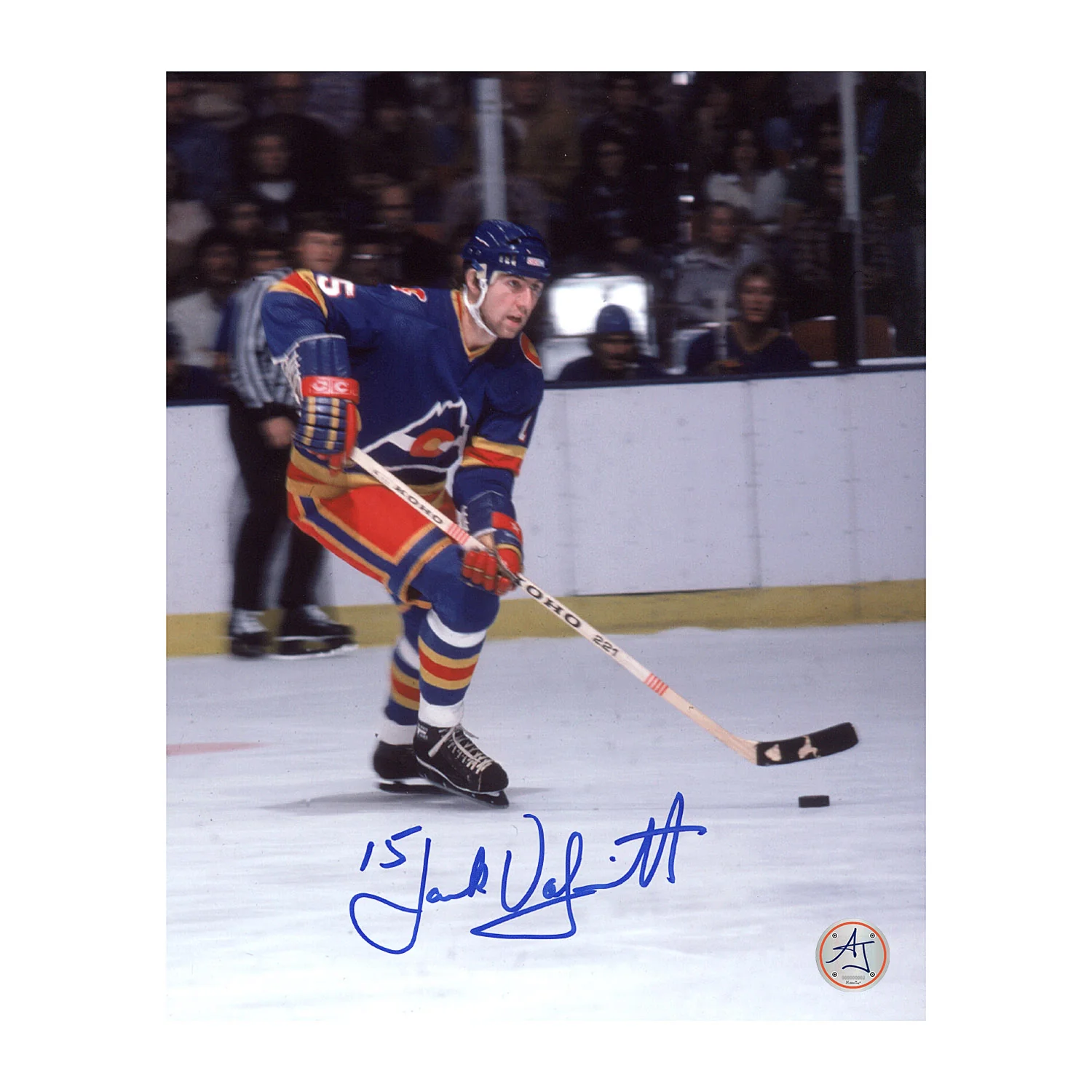 Jack Valiquette Autographed Colorado Rockies Hockey 8x10 Photo