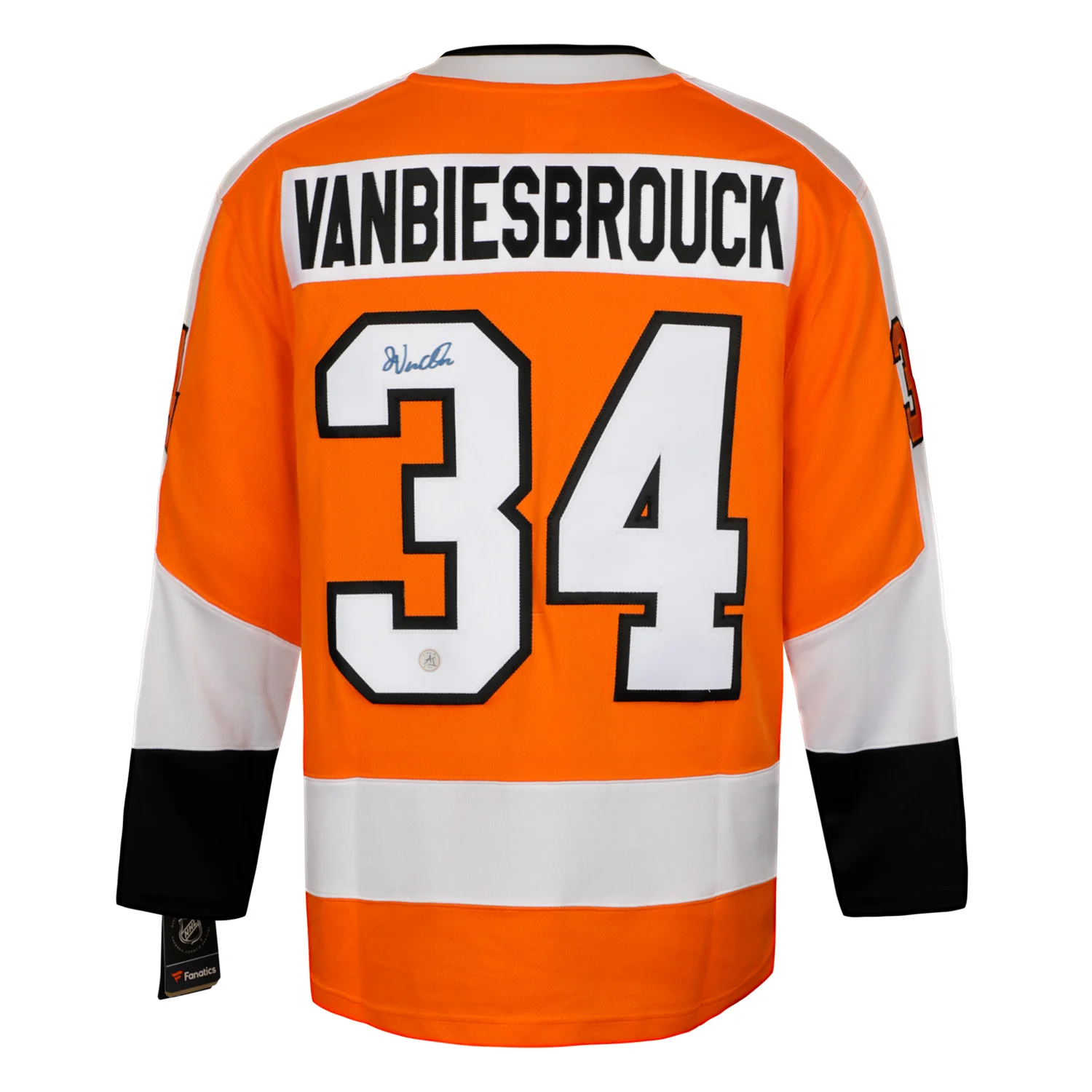 John Vanbiesbrouck Signed Philadelphia Flyers Orange Fanatics Breakaway Jersey