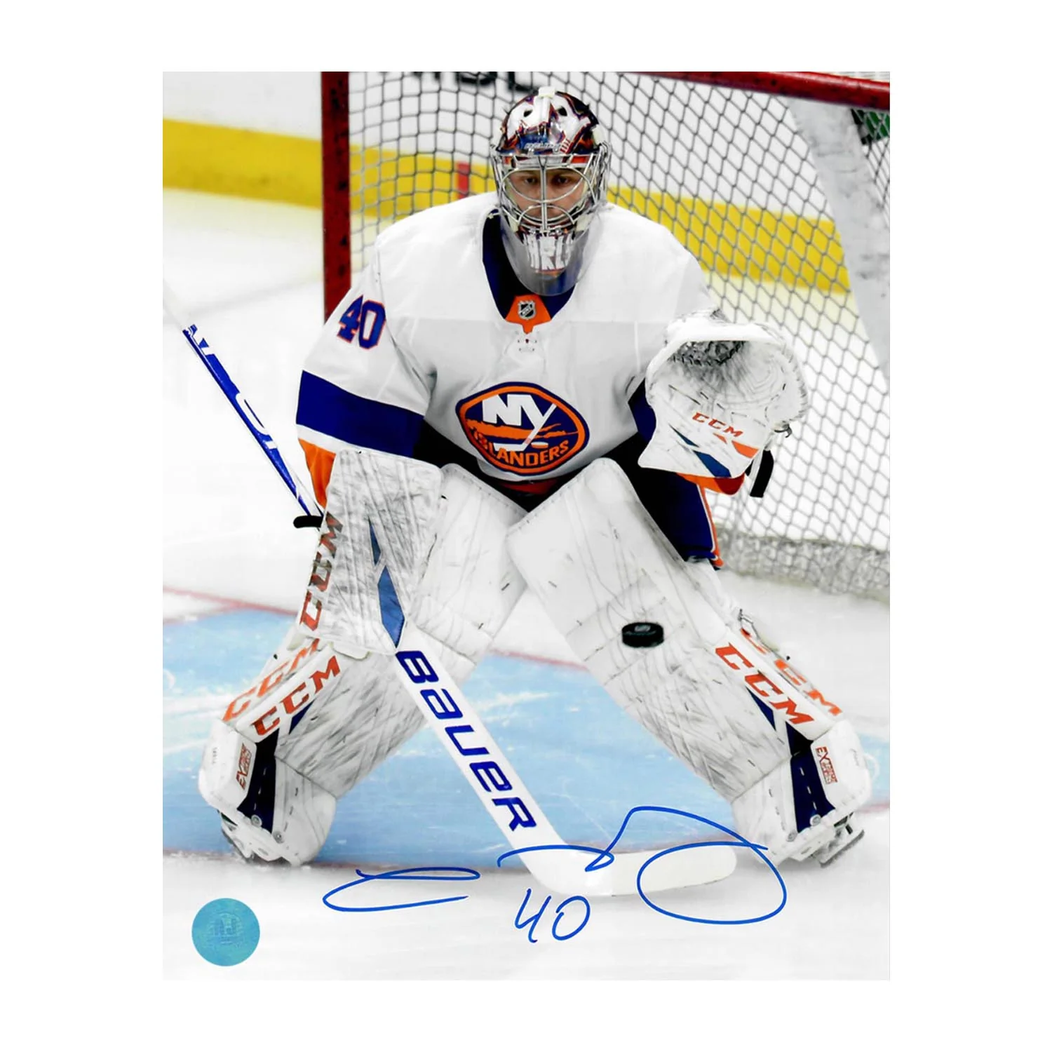 Semyon Varlamov Autographed New York Islanders Goalie 8x10 Photo