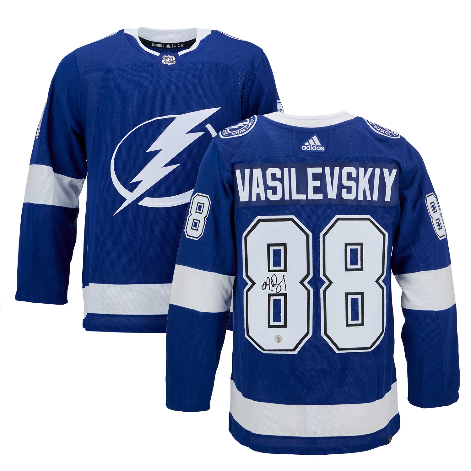 Andrei Vasilevskiy Autographed Tampa Bay Lightning Blue adidas Jersey - Image 3