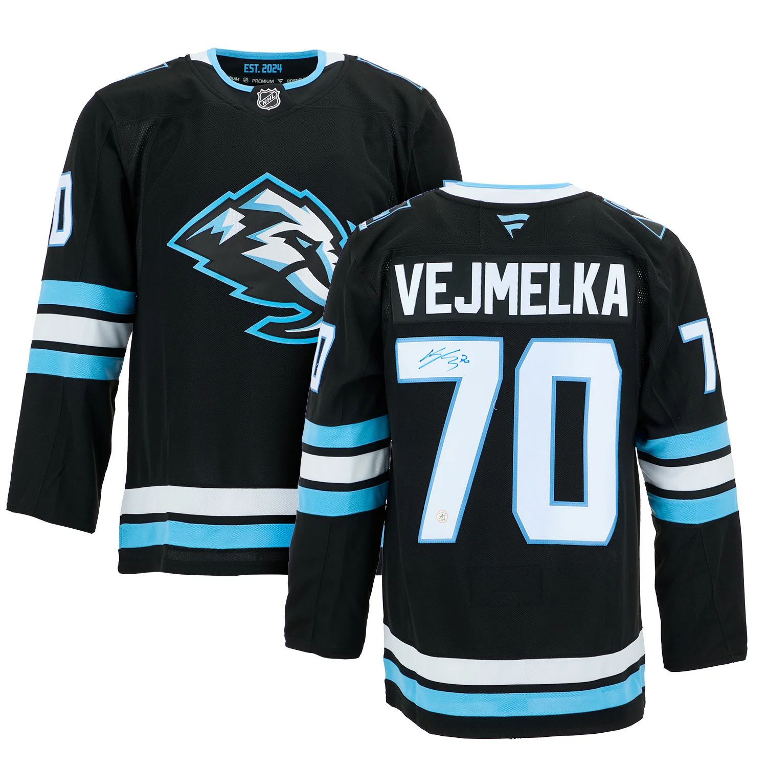 Karel Vejmelka Autographed Utah Mammoth Fanatics Premium Jersey - Image 3