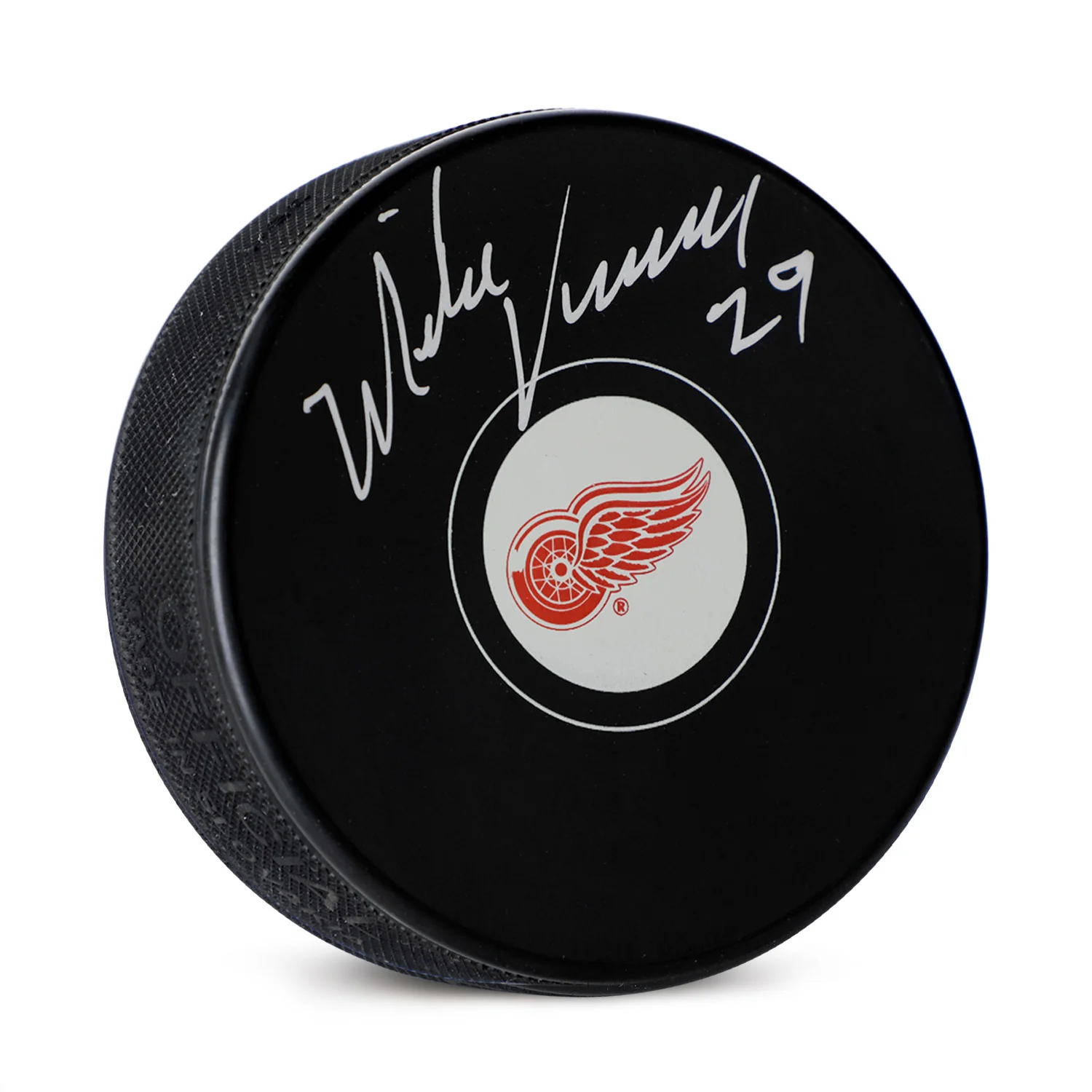Mike Vernon Autographed Detroit Red Wings Hockey Puck
