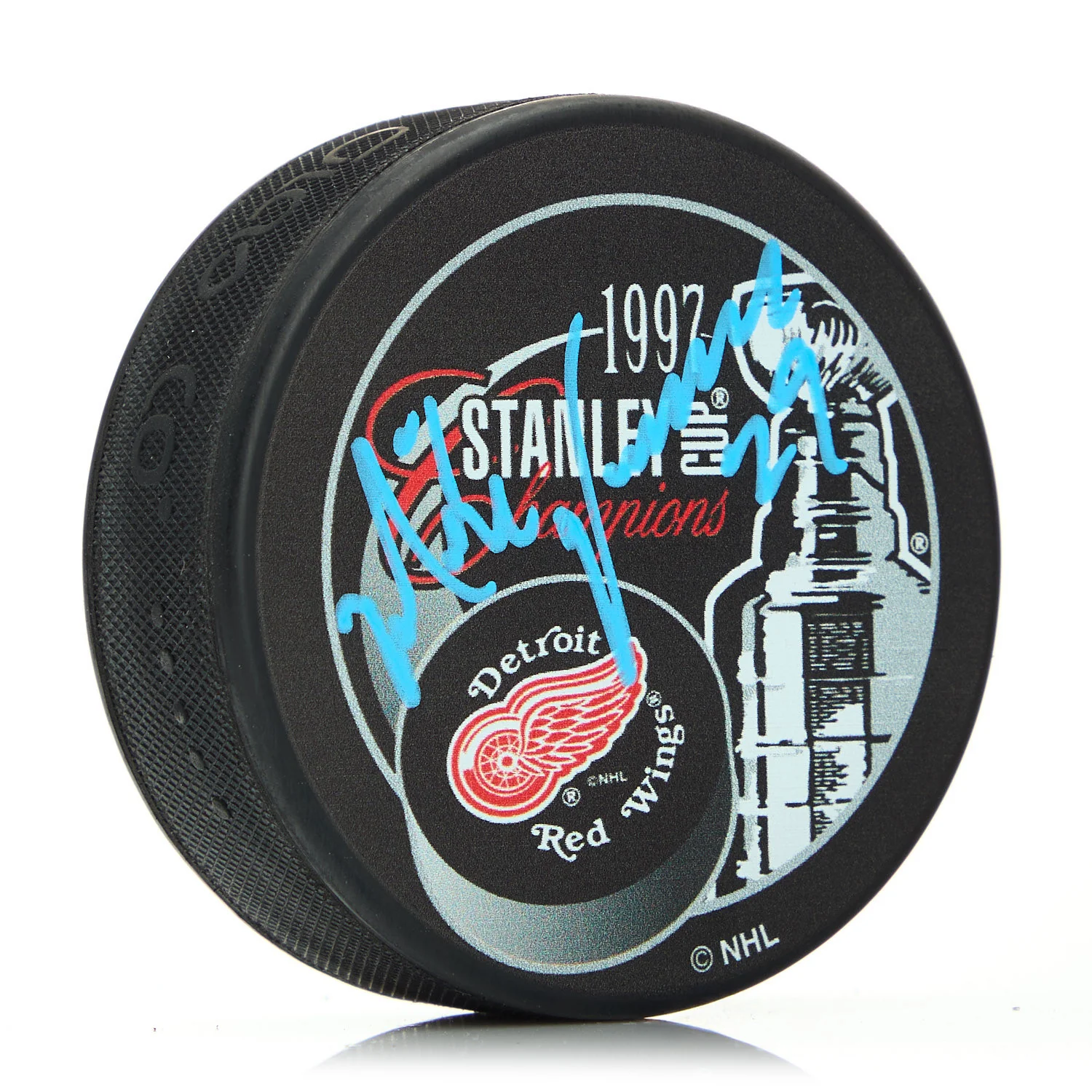 Mike Vernon Autographed Detroit Red Wings 1997 Stanley Cup Puck