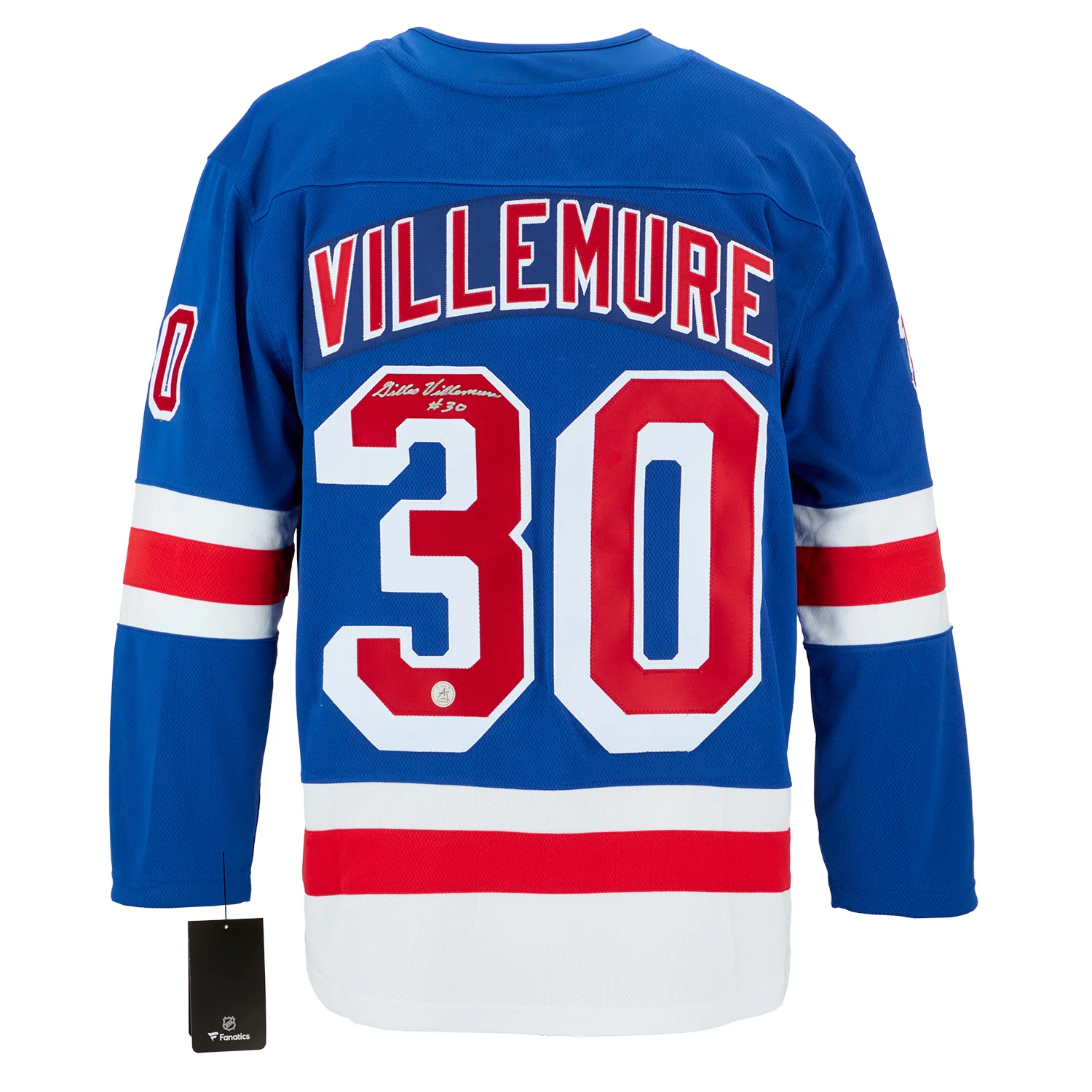 Gilles Villemure Autographed New York Rangers Fanatics Breakaway Jersey