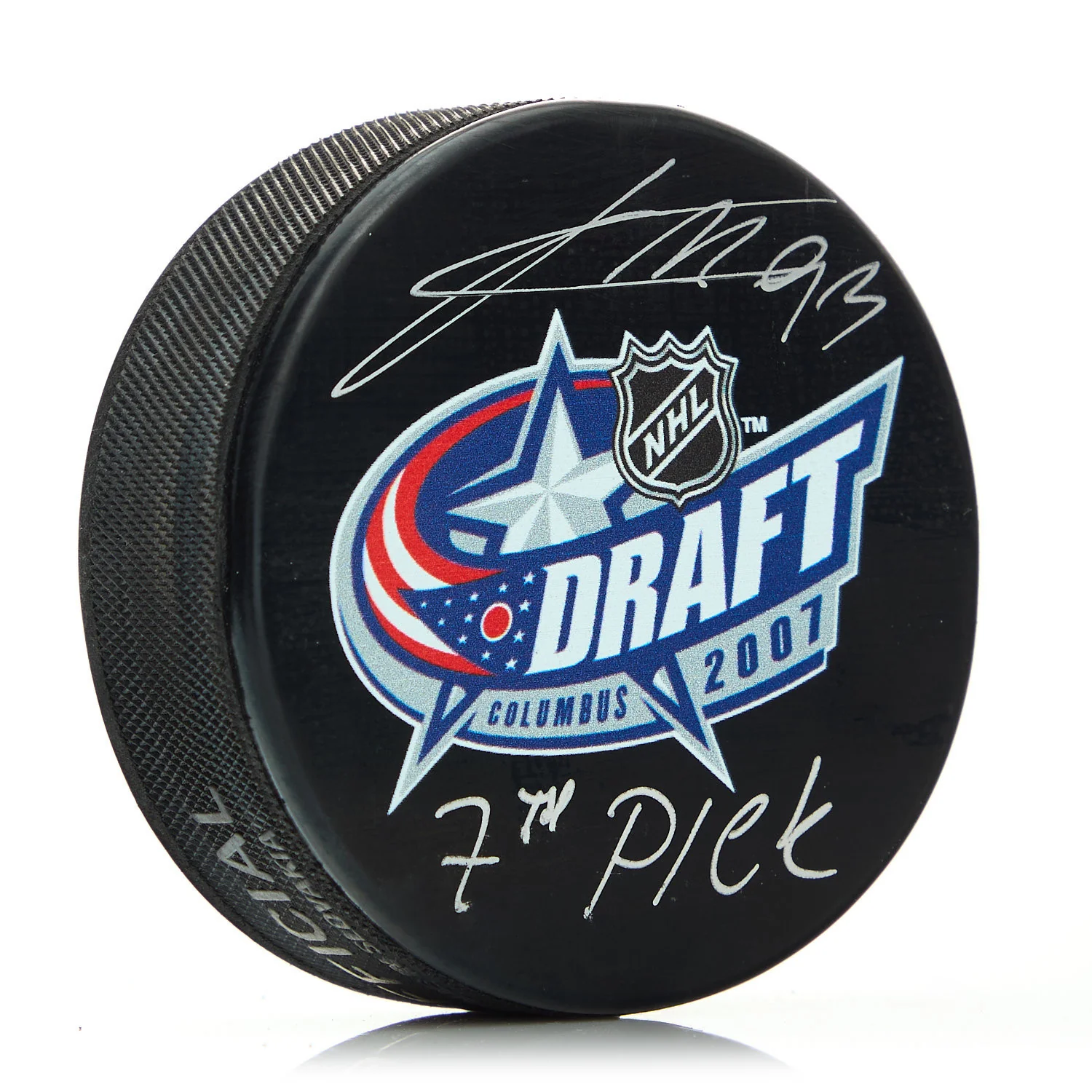 Jakub Voracek Signed 2007 NHL Entry Draft Puck with 7th Pick Note