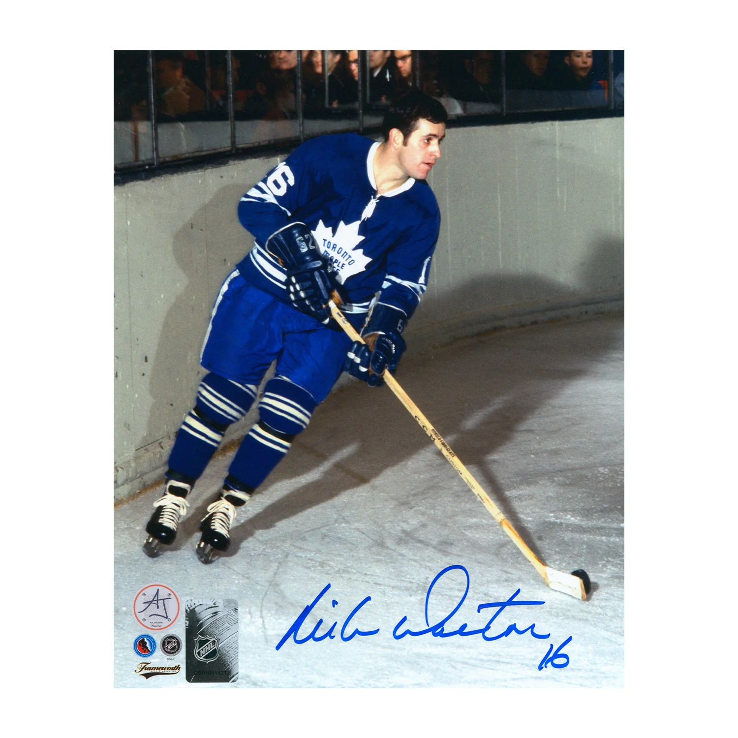 Mike Walton Signed Toronto Maple Leafs Classic Hockey 8x10 Photo