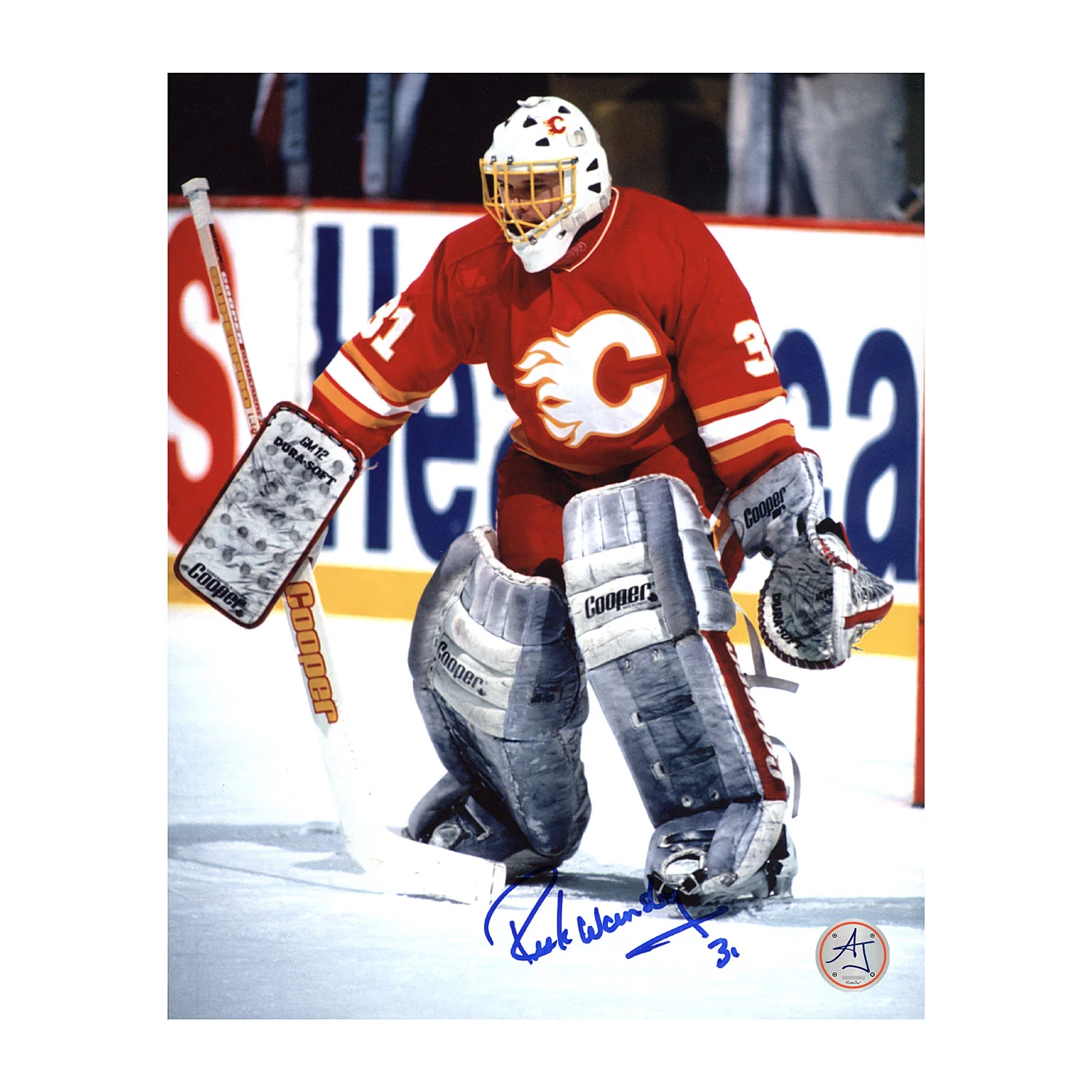 Rick Wamsley Calgary Flames Autographed Goalie 8x10 Photo