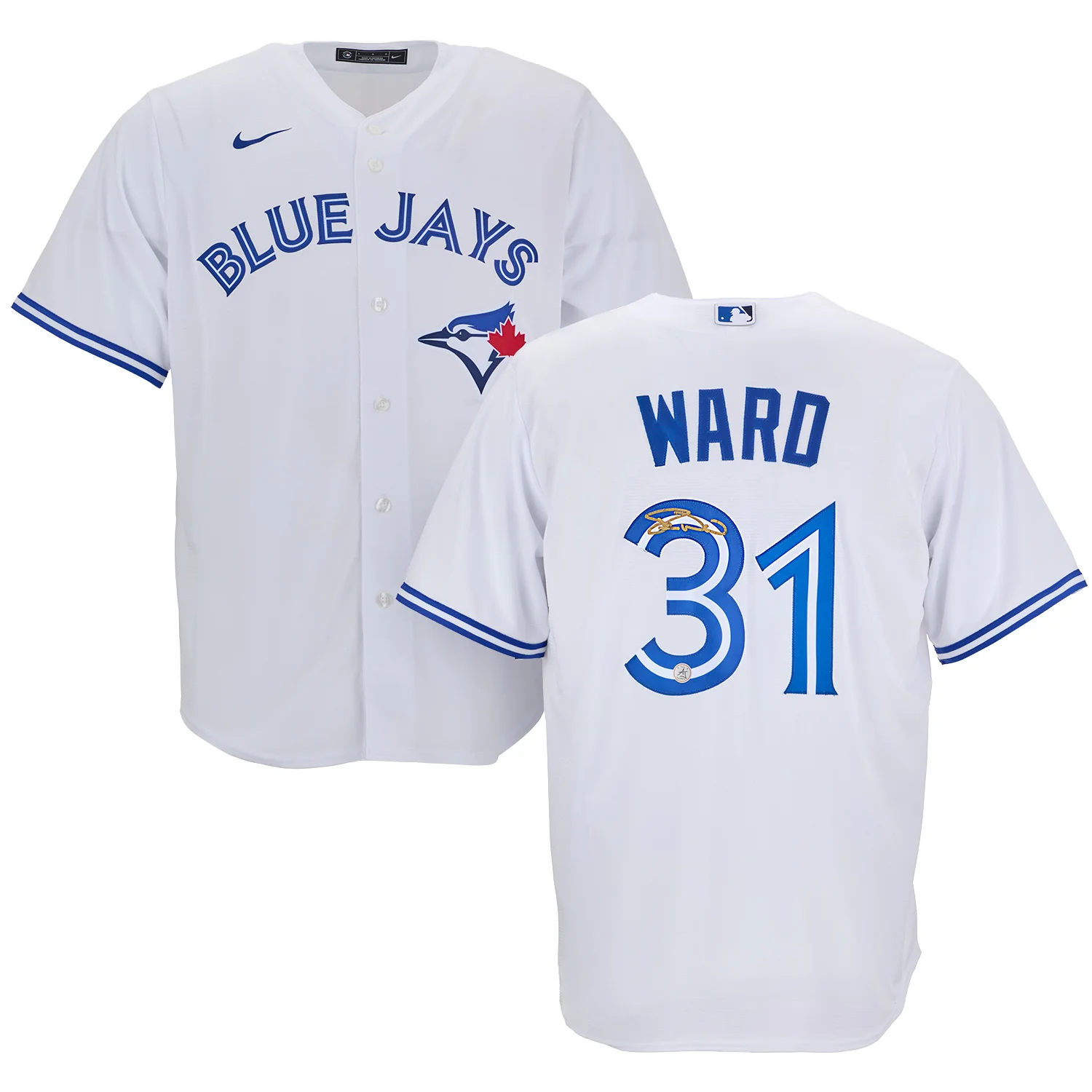 Duane Ward Autographed Toronto Blue Jays White Nike Baseball Jersey - Image 3