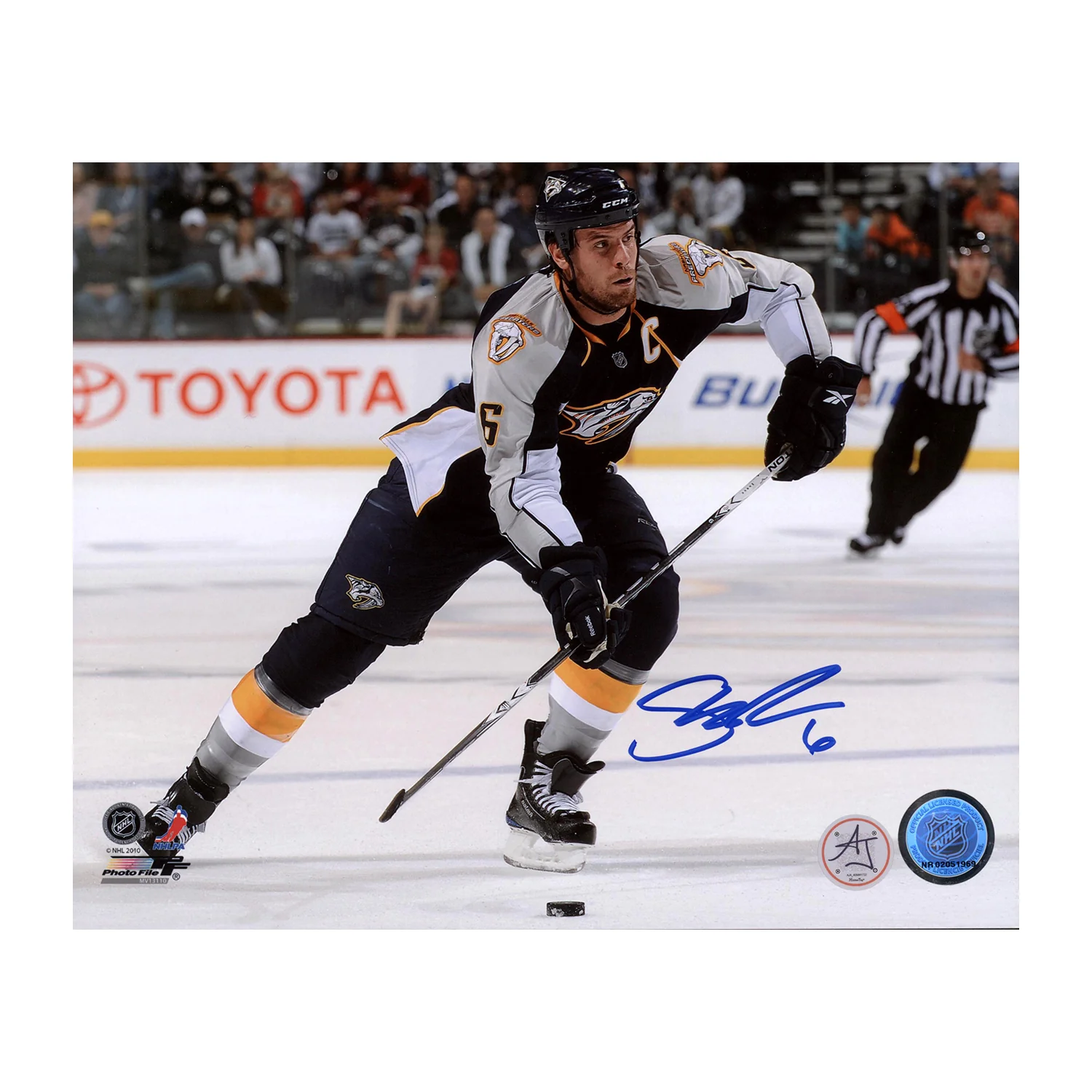 Shea Weber Signed Nashville Predators Captain 8x10 Photo
